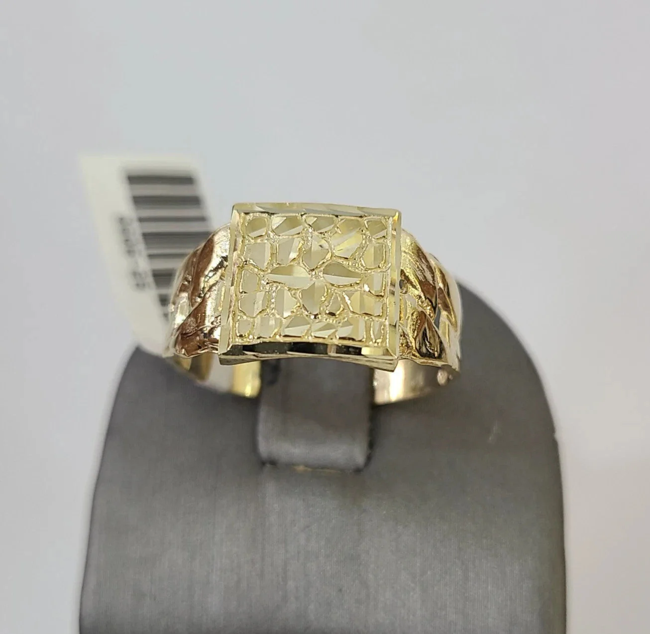 10k Nugget Ring Cuban Yellow Gold Women Men Real Genuine 10Kt - Image 3