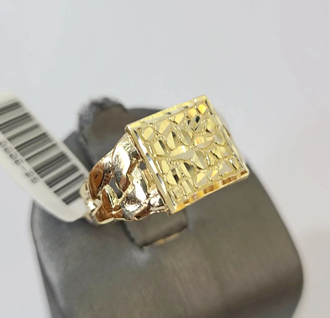 10k Nugget Ring Cuban Yellow Gold Women Men Real Genuine 10Kt - Image 7