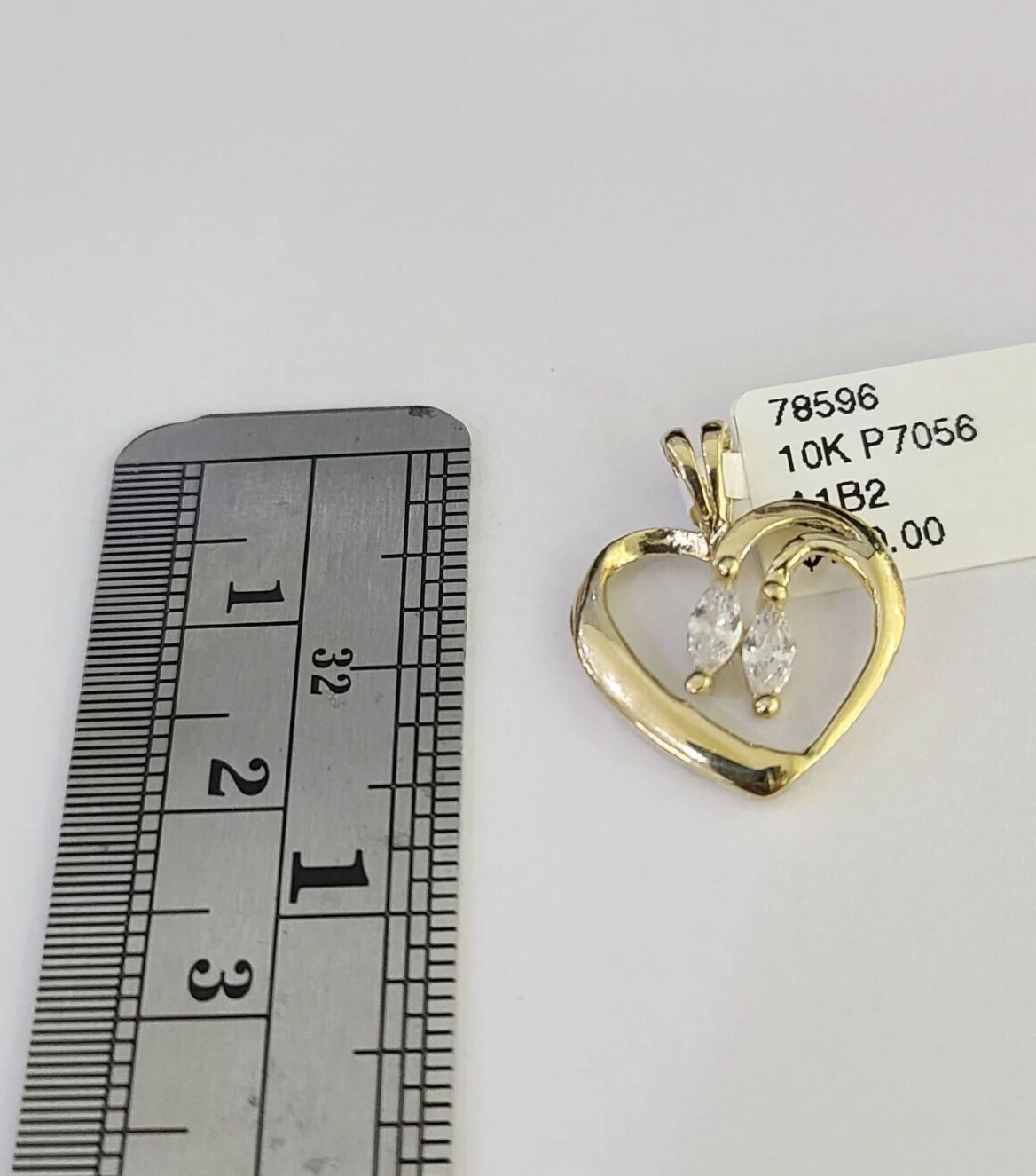 10K Real Heart Charm Pendant Gold 10kt Genuine Yellow - Image 3