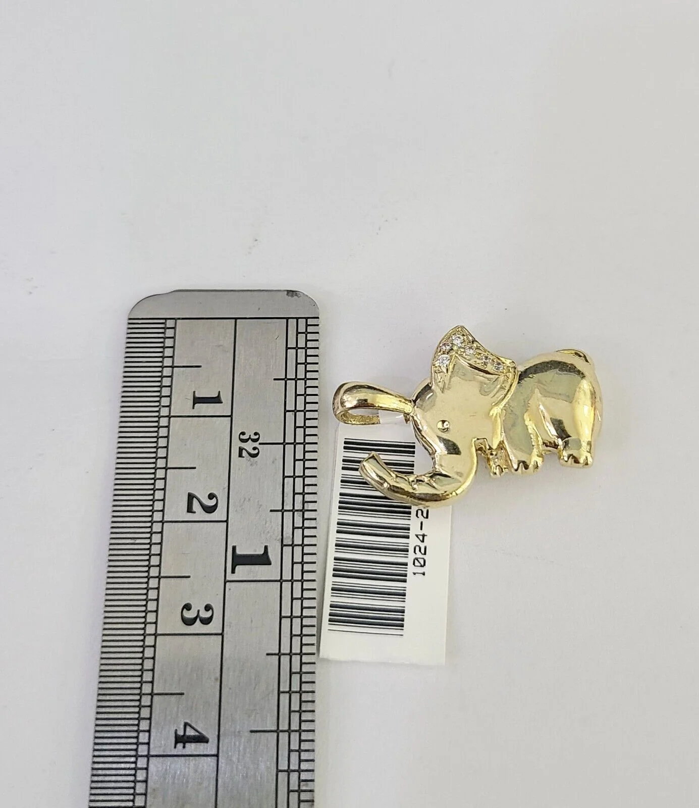 10K Real Yellow Gold Elephant Charm Pendant Gold 10kt Genuine - Image 4