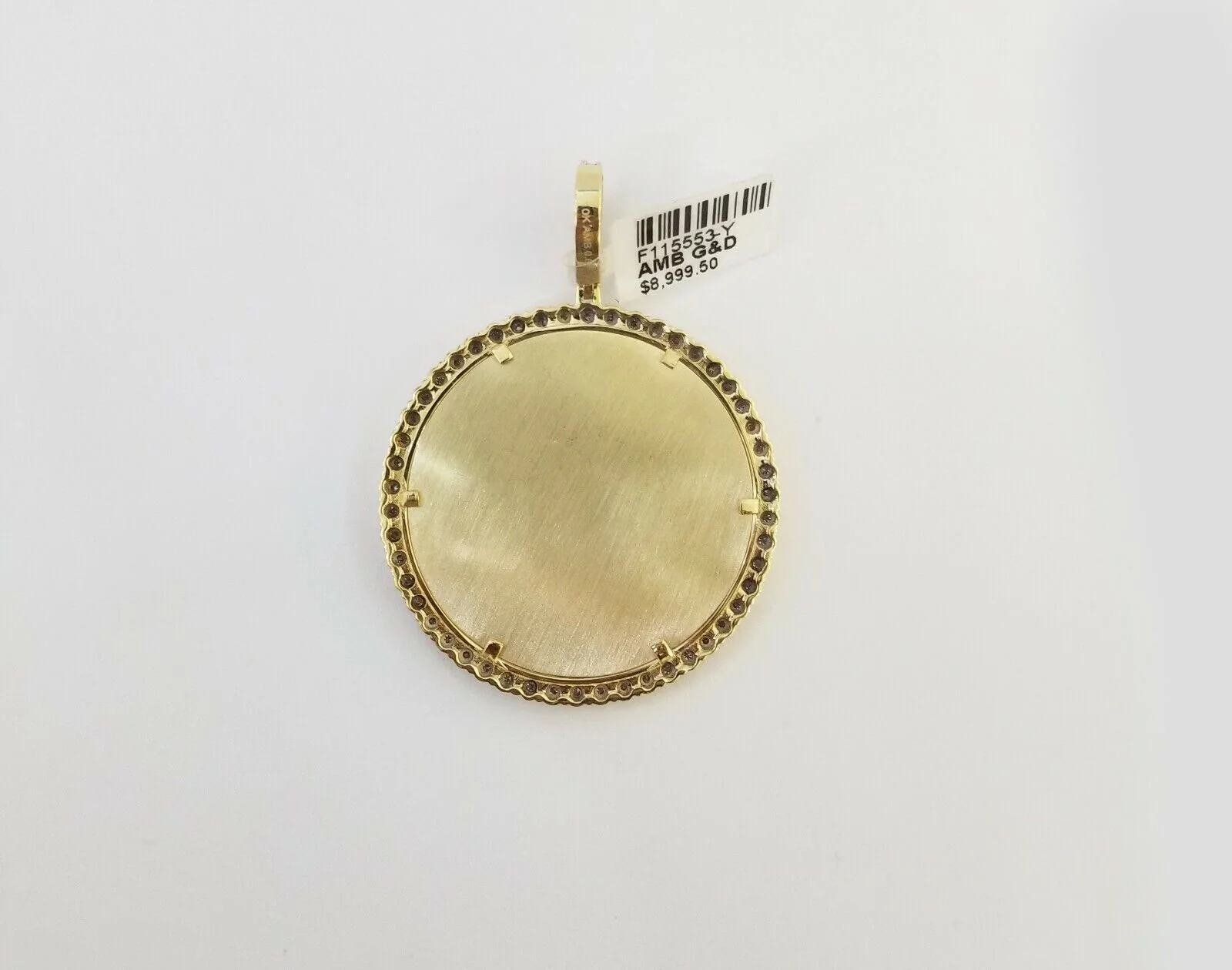 10k Real Yellow Gold Memory Pendant Charm 0.80CT 10kt Real 2"Inch Diamond Charm - Image 8