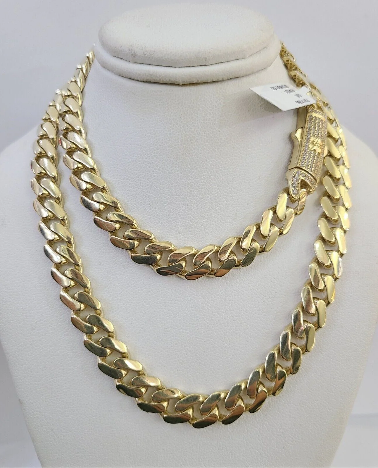 10k Royal Monaco Cuban Link Necklace Chain 9mm 24" REAL Yellow Gold - Image 6
