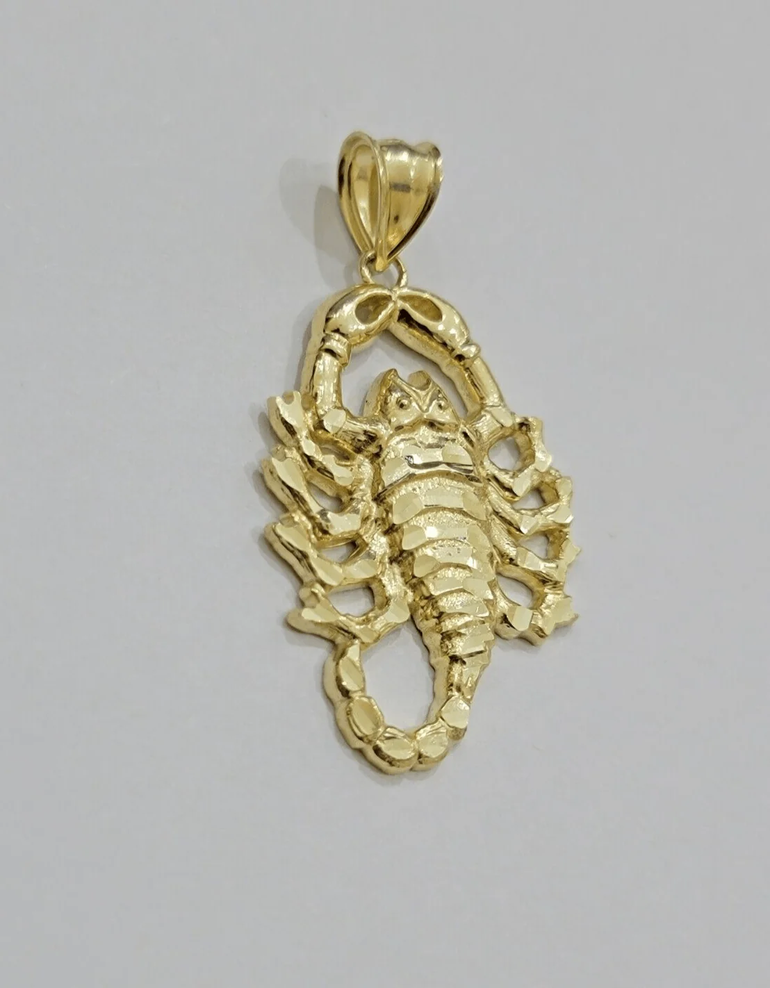 10k Scorpio Charm Pendant 1.8'' Real 10kt Yellow Gold For Chain & Necklace SALE - Image 4