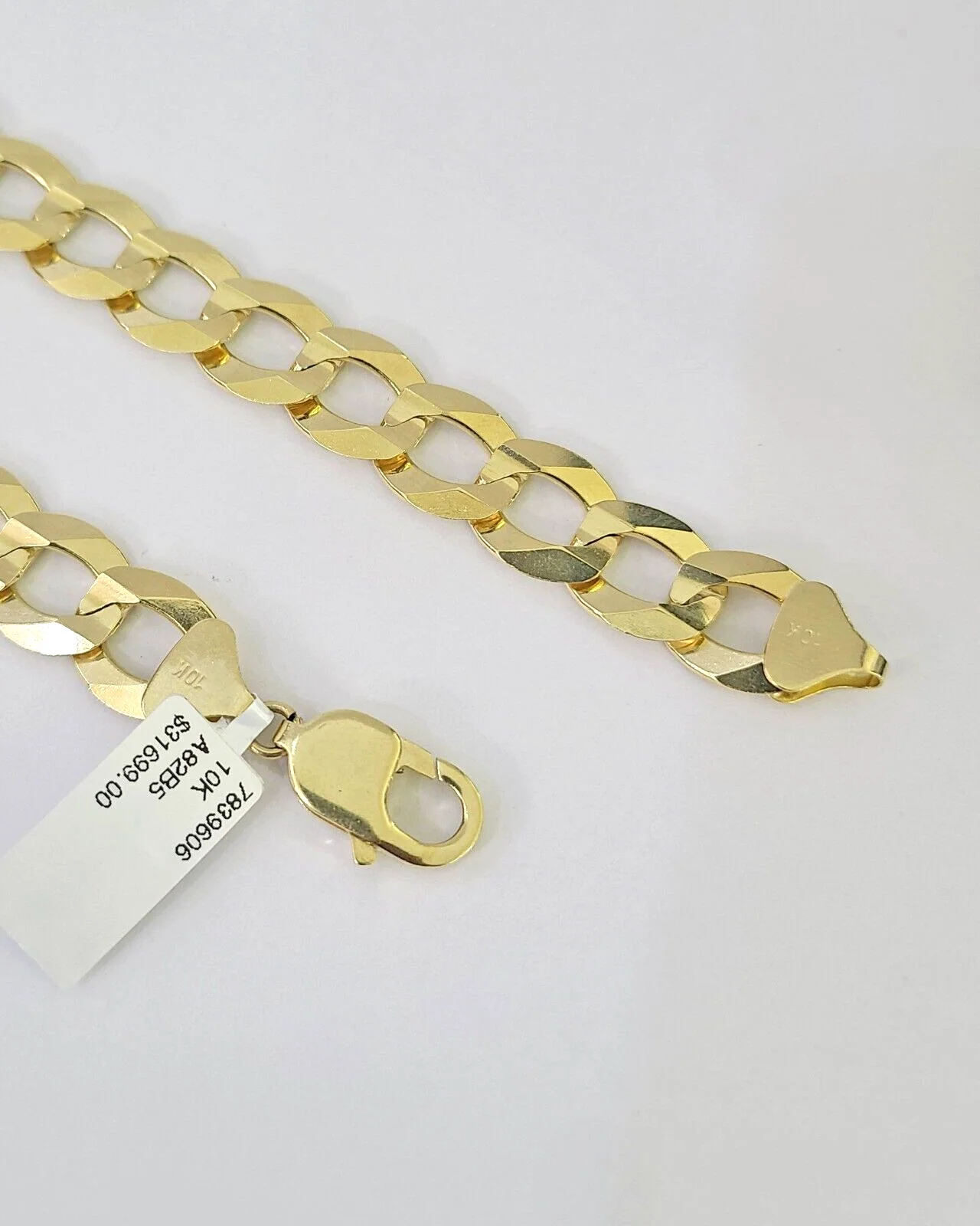 10k Solid Gold Cuban Curb Link Chain 12mm 28" Real Yellow Gold Real Necklace - Image 5