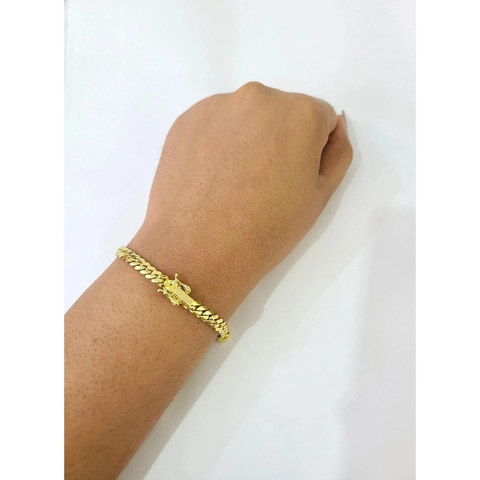 10k Solid Gold Miami Cuban Chain 18"-24" Bracelet 7" Set 5mm Men Women Necklace - Image 2