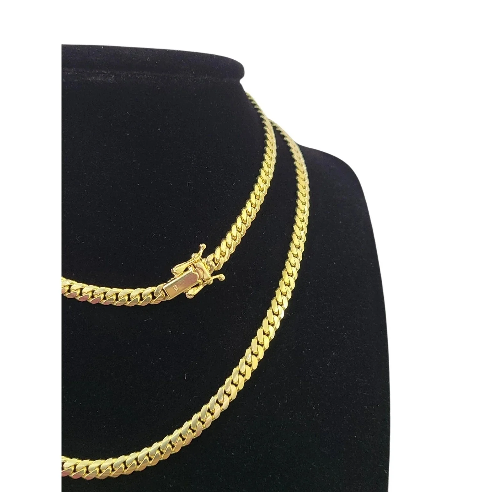 10k Solid Gold Miami Cuban Chain 2mm 3mm 4mm 5mm 18 20 22 24 inch Men Women - Image 10