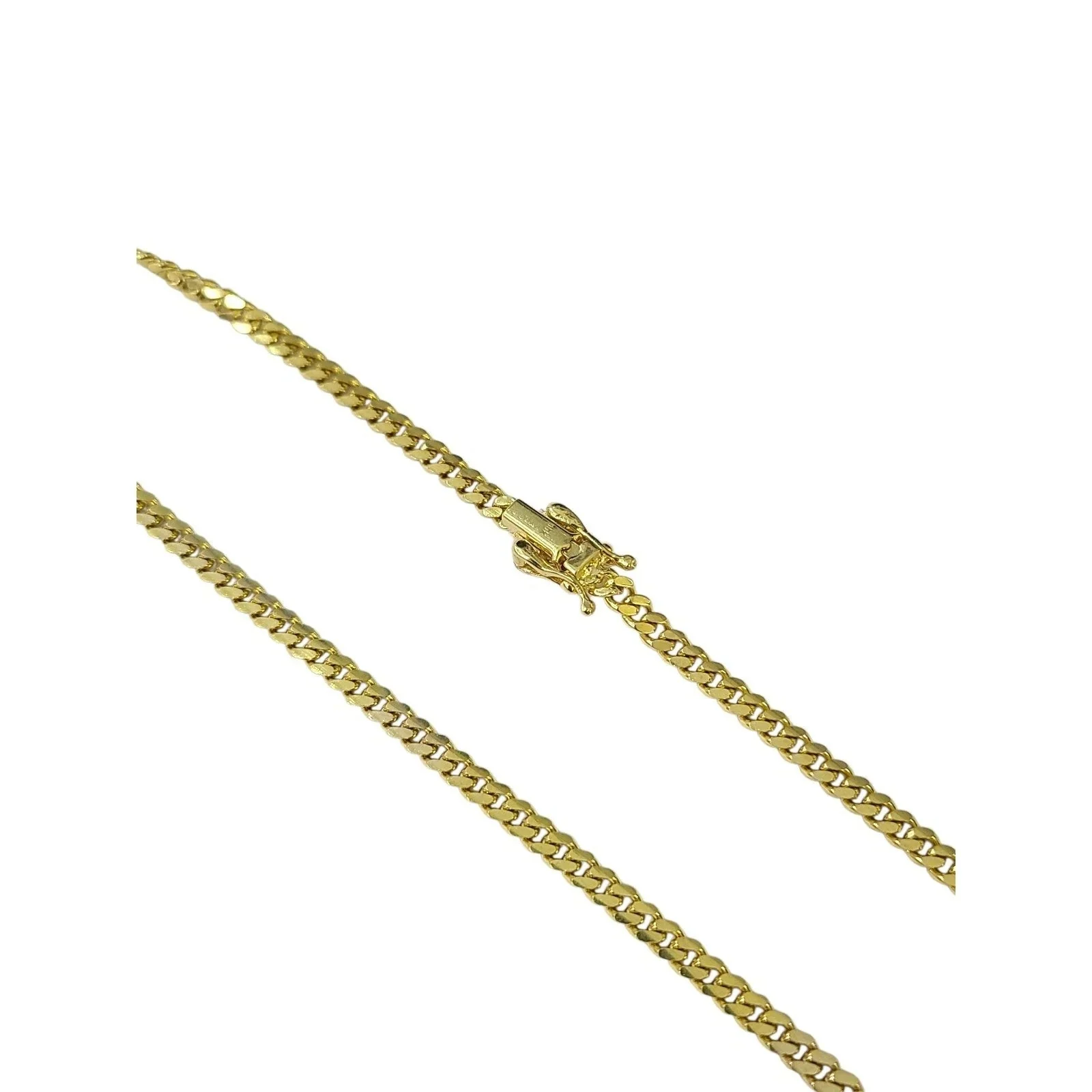 10k Solid Gold Miami Cuban Chain 2mm 3mm 4mm 5mm 18 20 22 24 inch Men Women - Image 2