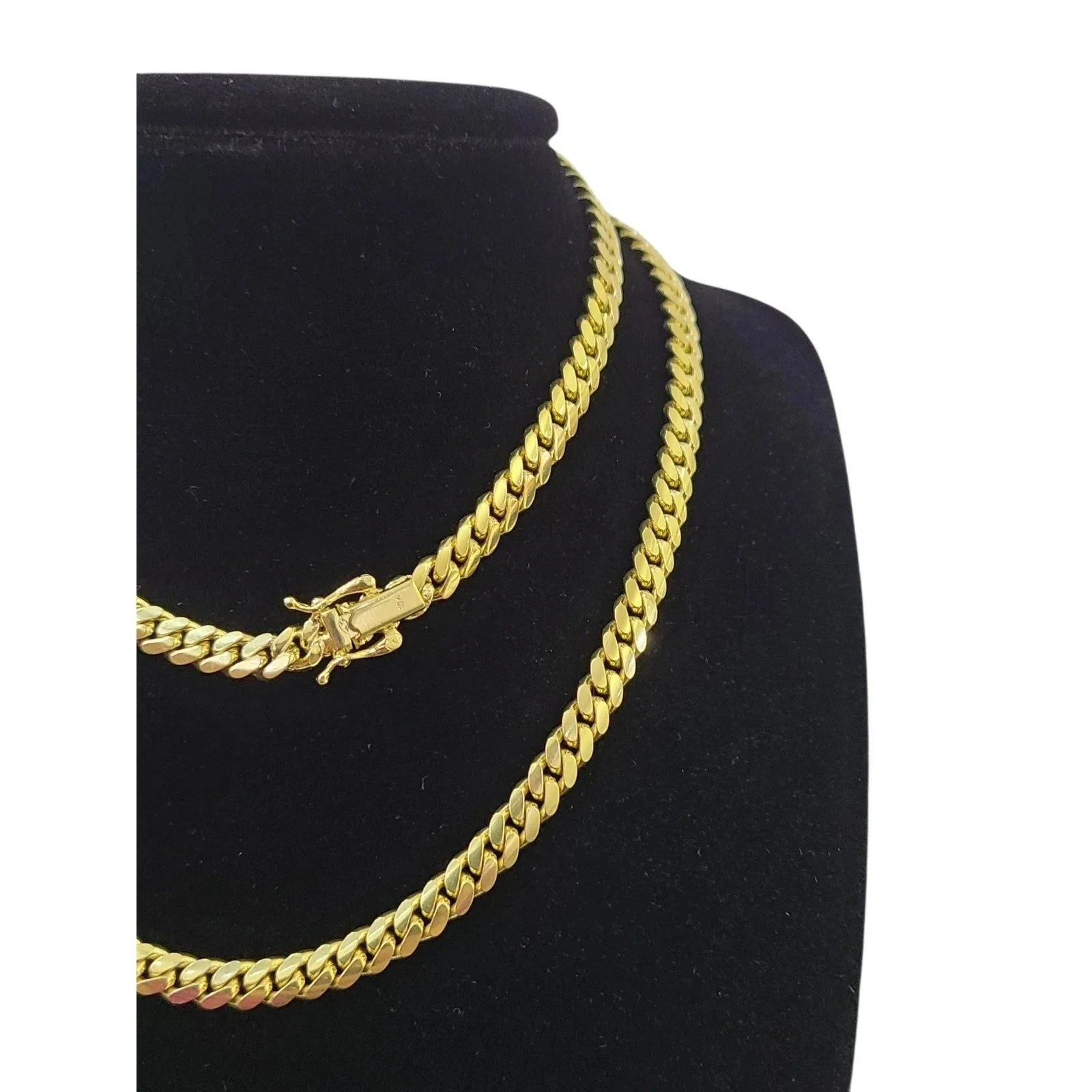 10k Solid Gold Miami Cuban Chain 2mm 3mm 4mm 5mm 18 20 22 24 inch Men Women - Image 6