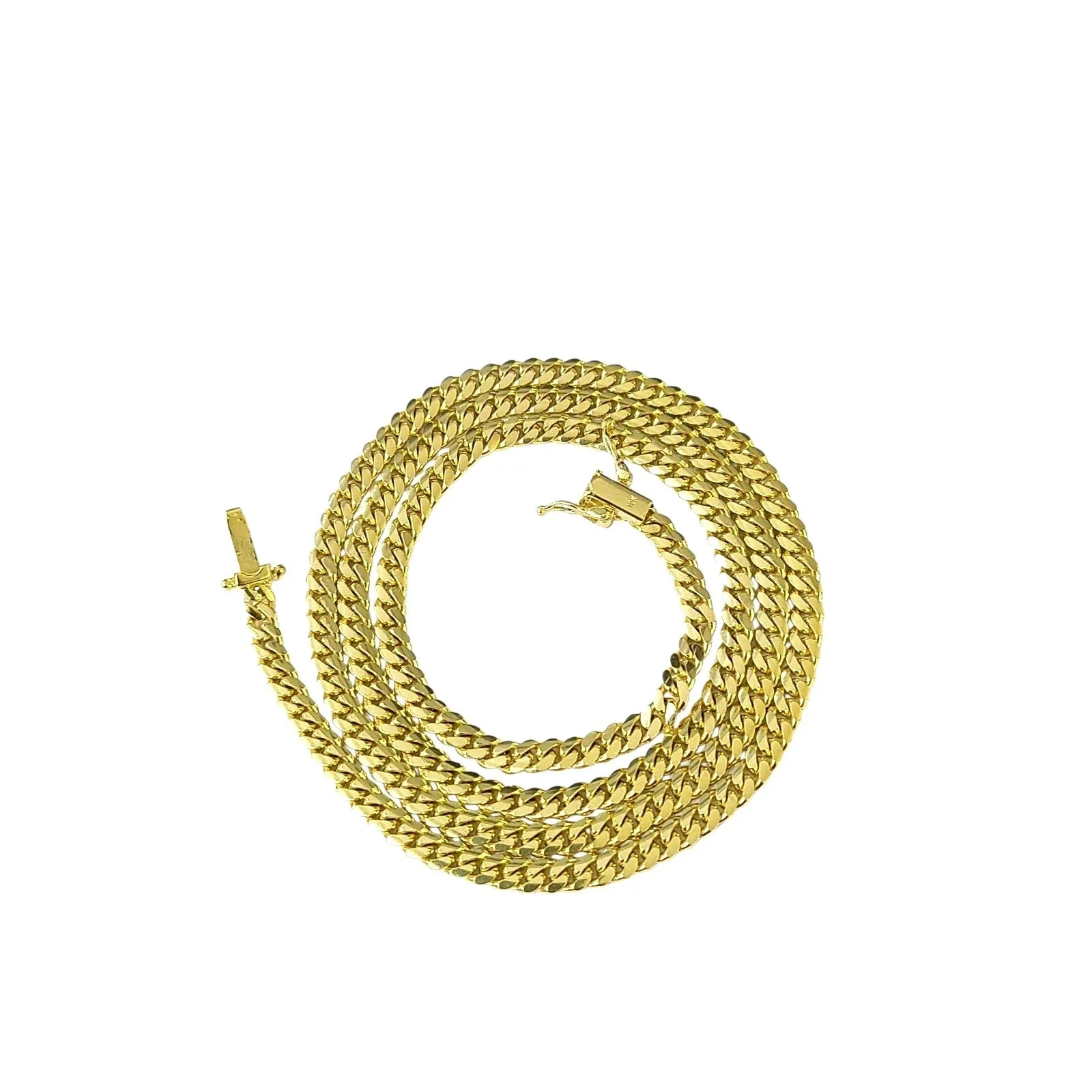 10k Solid Gold Miami Cuban Chain 2mm 3mm 4mm 5mm 18 20 22 24 inch Men Women - Image 9