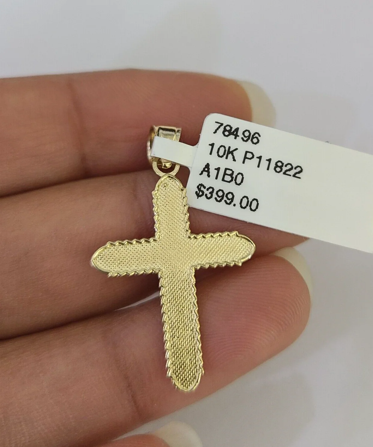 10k Solid Rope Chain 2mm Jesus Cross Pendant Charm Necklace SET 18-24 in - Image 8