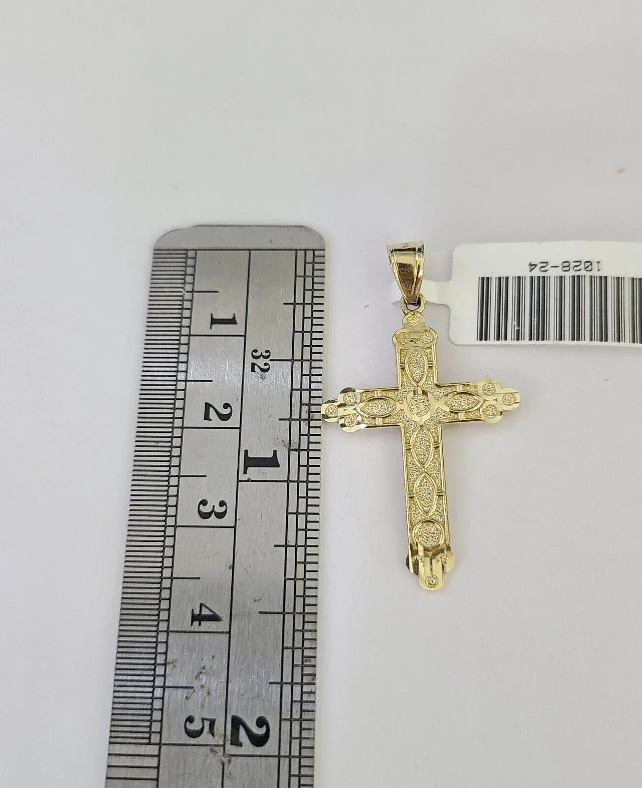 10k Solid Rope Chain 2mm Jesus Cross Pendant Charm Necklace SET 18-24 in - Image 5