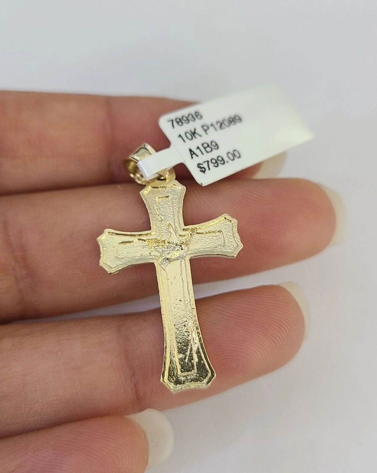 10k Solid Rope Chain 2mm Necklace Jesus Cross Pendant Charm SET 18-24 in - Image 8