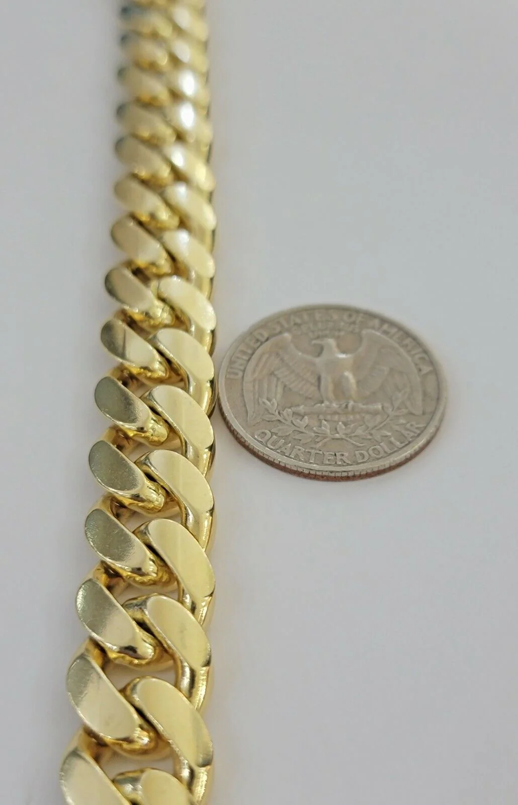 10k solid Yellow Gold Miami Cuban Bracelet 12.5 mm Link 8 inch Men's REAL 10kt - Image 6