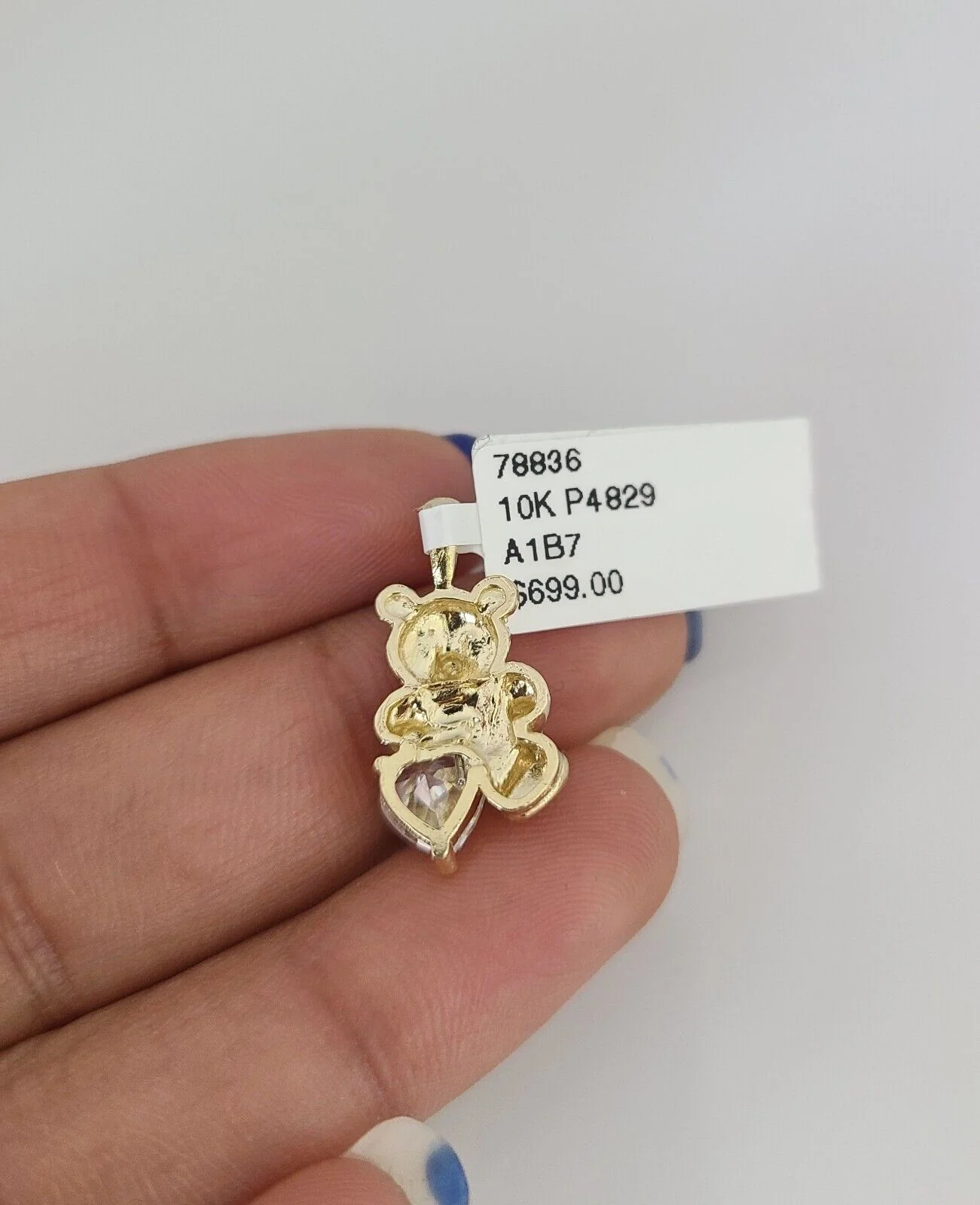 10k Teddy Bear Charm Pendant REAL 10Kt Beauty Yellow Gold Genuine - Image 4