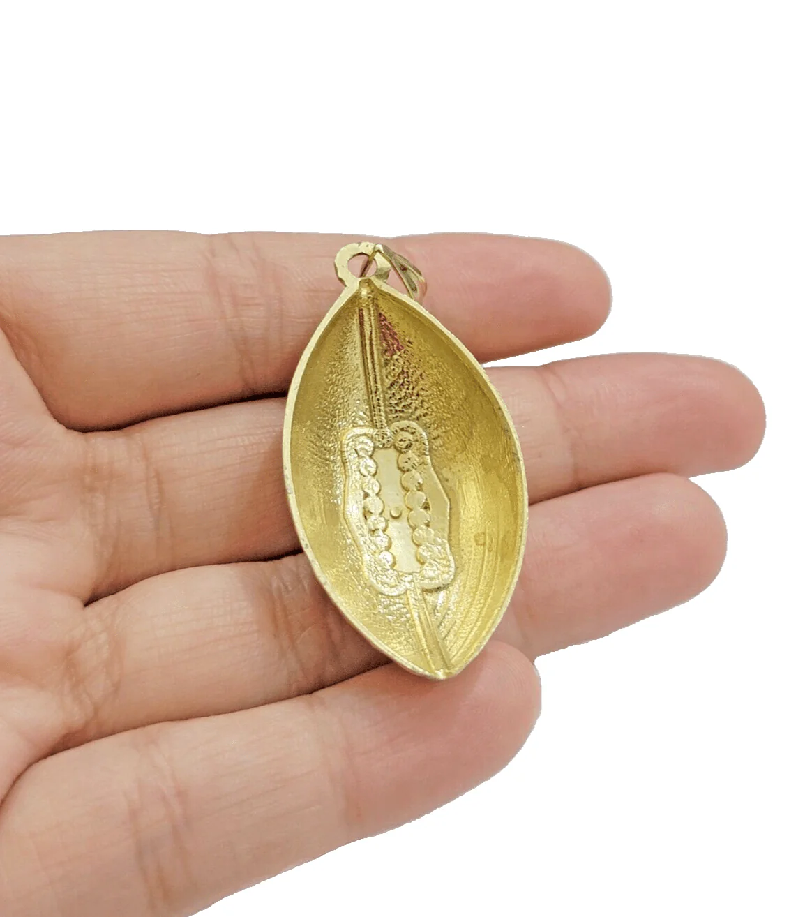 10k Yellow Gold American Football Charm Rope Chain 4mm 22 Inch Necklace Pendant - Image 8