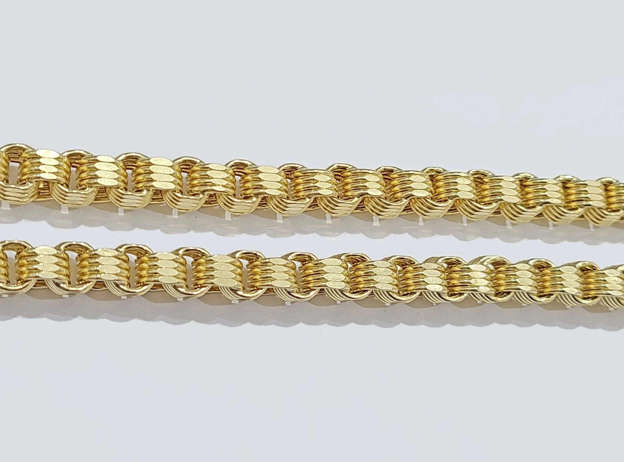 10k Yellow Gold Box Byzantine Chain 7mm 22" inch Unisex Real 10kt Necklace Men's - Image 6