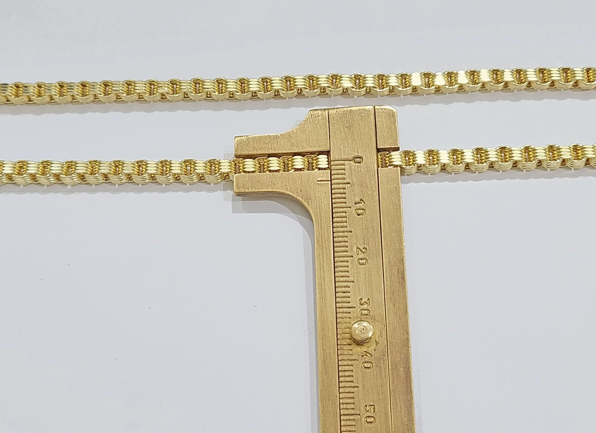 10K Yellow Gold Box Byzantine Chain Necklace 18'' Inch 4mm Real 10kt Lobster Lock - Image 6