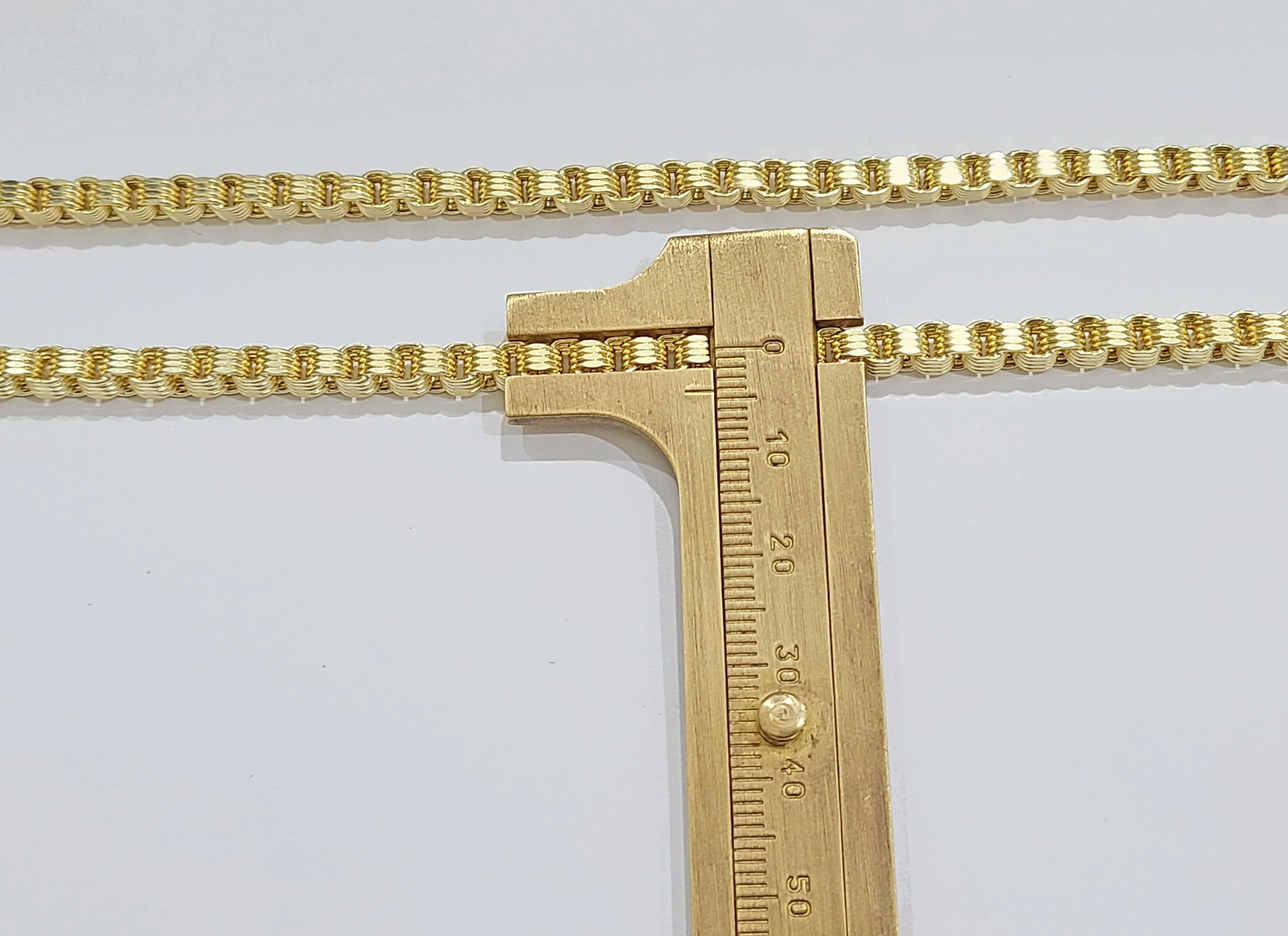 10K Yellow Gold Box Byzantine Chain Necklace 30'' Inch 4mm Real 10kt Lobster Lock - Image 8