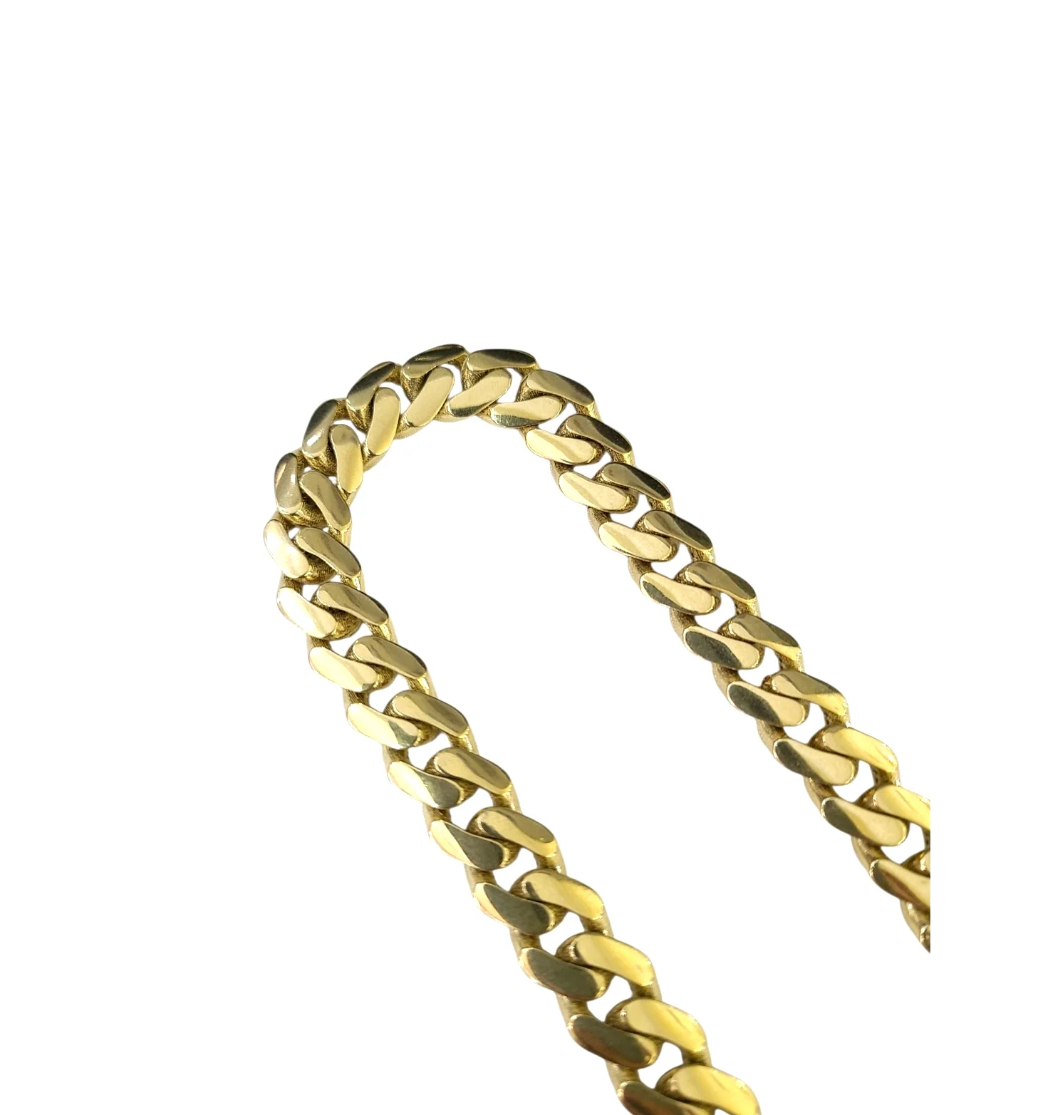 10k Yellow Gold Bracelet 8.5 Inch Royal Monaco Cuban Link 10mm Mens Box Clasp - Image 2
