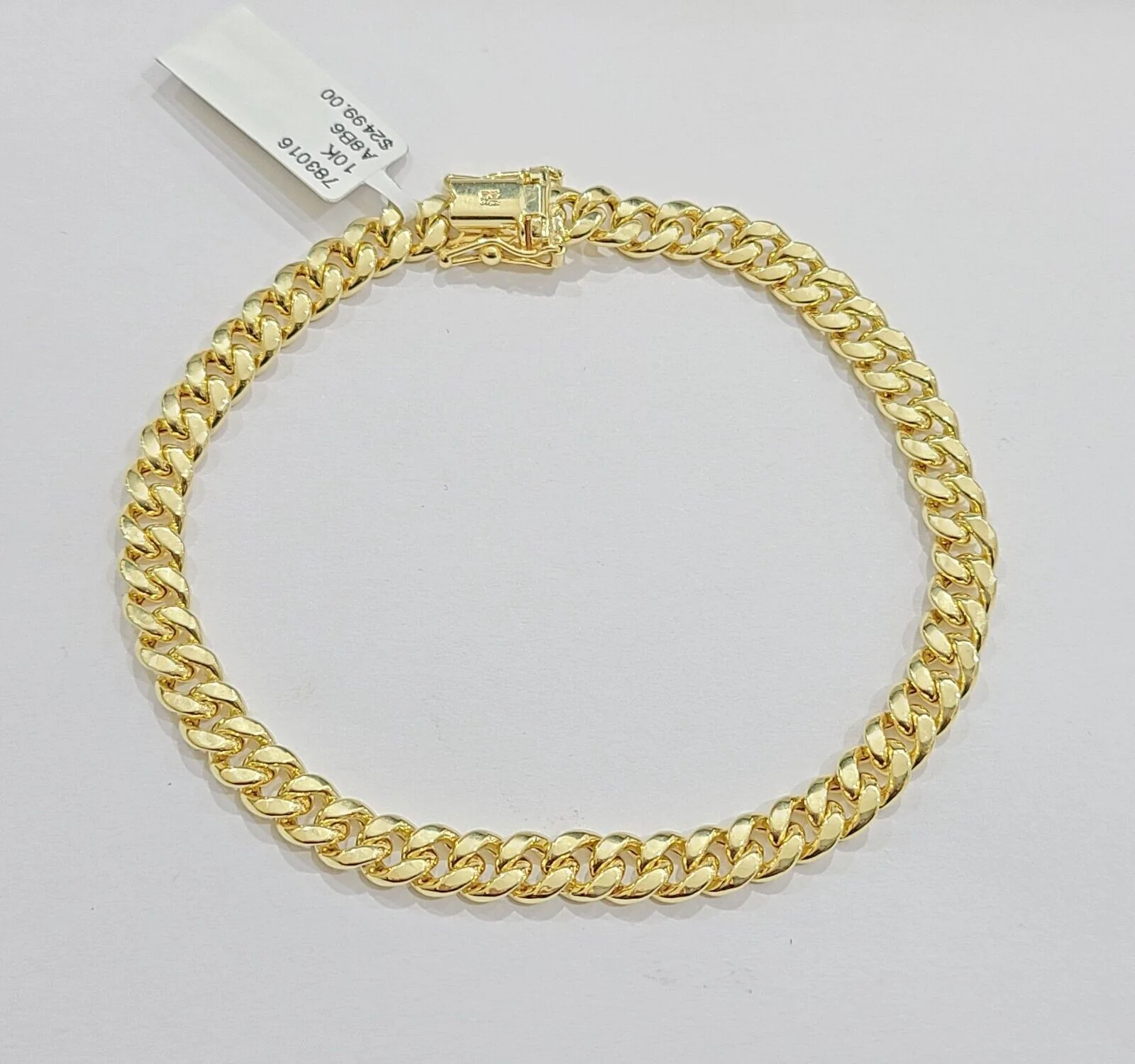 10k Yellow Gold Bracelet Miami Cuban Link 7.5 inch 6mm Box Lock Men Women REAL - Image 2