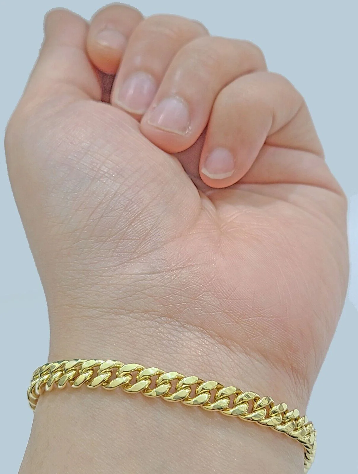10k Yellow Gold Bracelet Miami Cuban Link 8 inch 6mm REAL 10kt Men Women - Image 3