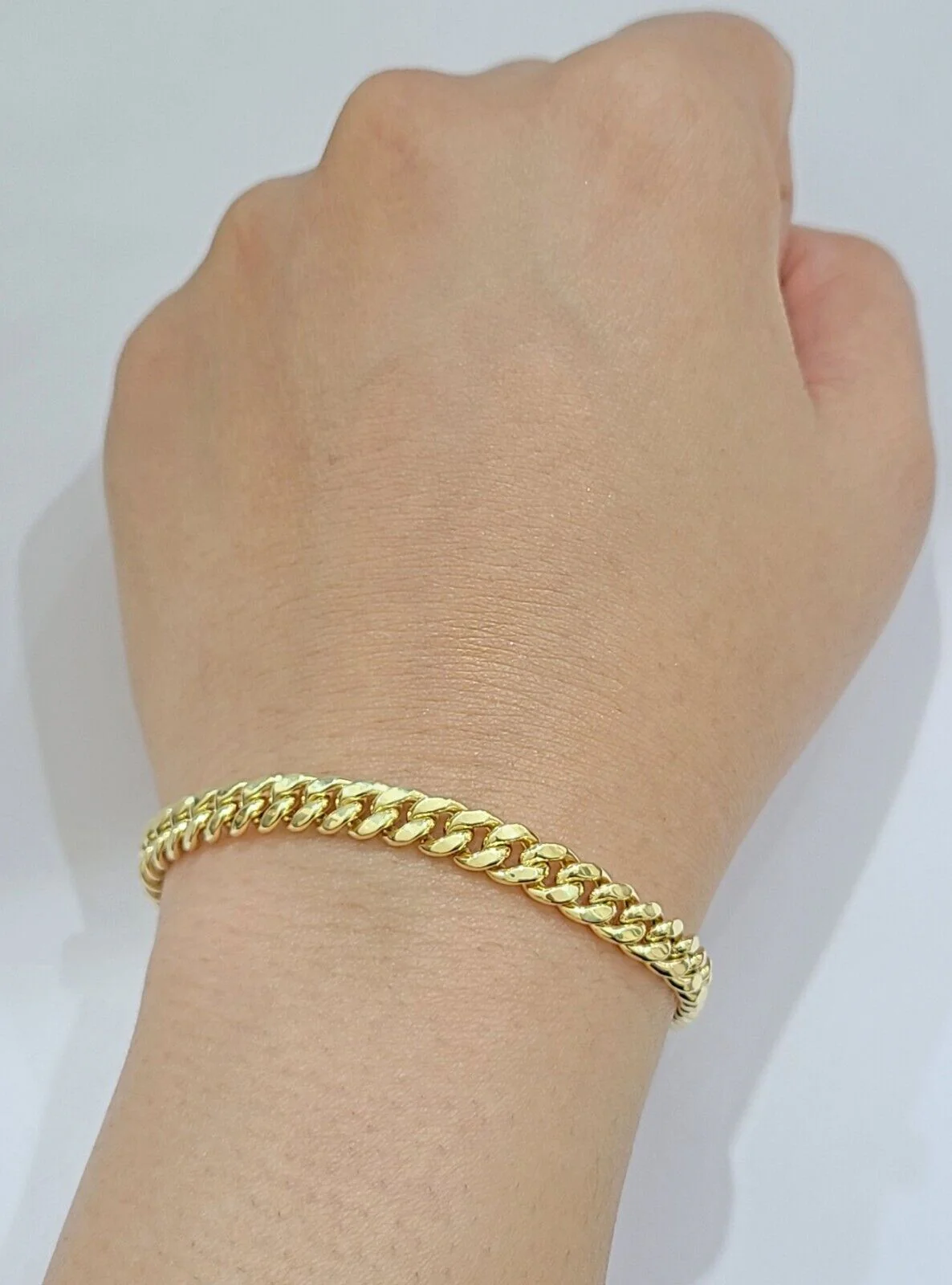 10k Yellow Gold Bracelet Miami Cuban Link 8 inch 6mm REAL 10kt Men Women - Image 6