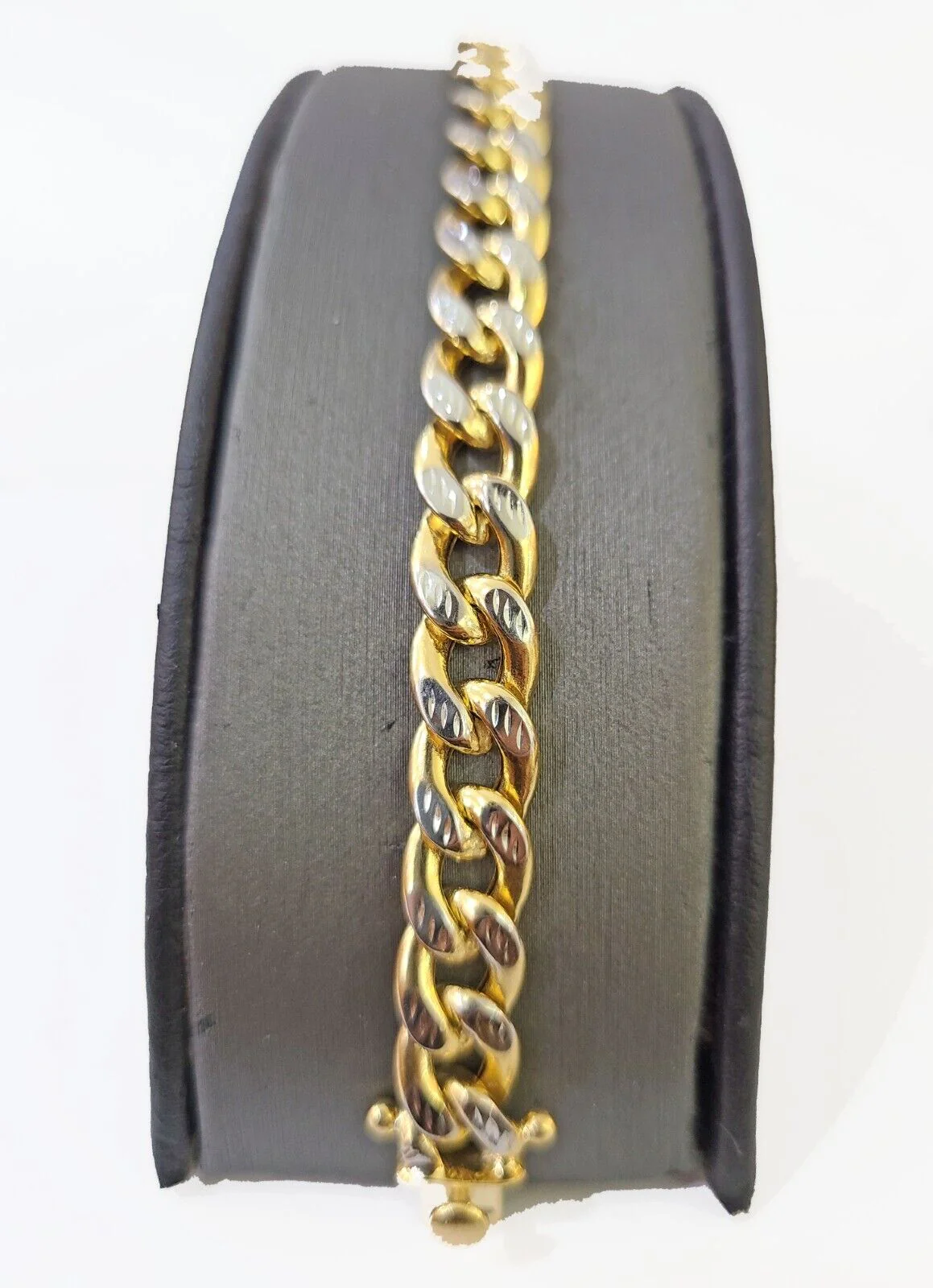 10K Yellow Gold Bracelet Real Cuban Curb Link Diamond Cut 10mm 8" Inch REAL Gold - Image 8