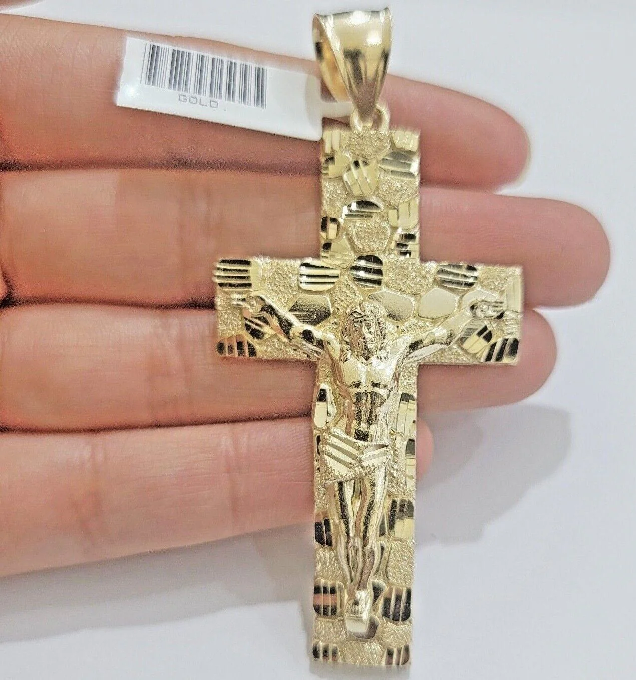 10k Yellow Gold Byzantine Chain Pendant Set REAL 10K 4mm Necklace Charm For Mens - Image 3