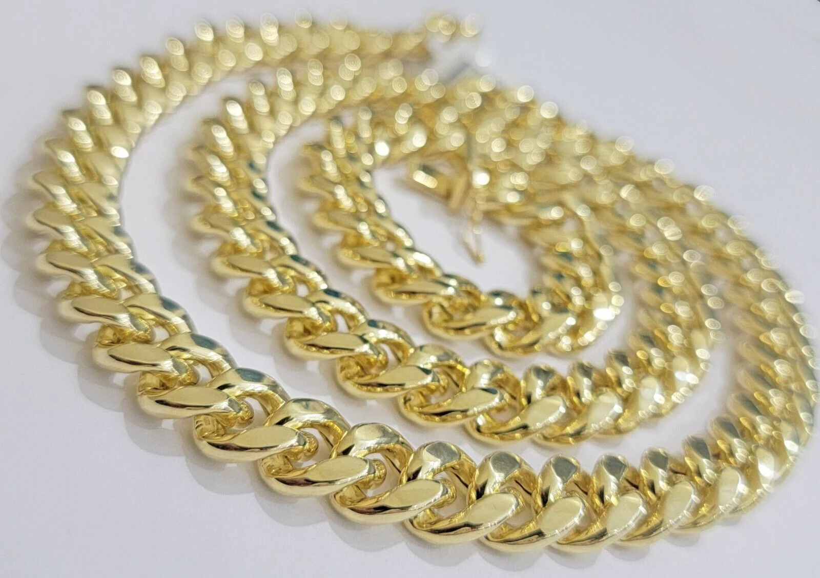 10k Yellow Gold Chain 12mm Miami Cuban Link Necklace 20"-30" Real 10kt Box Clasp - Image 16