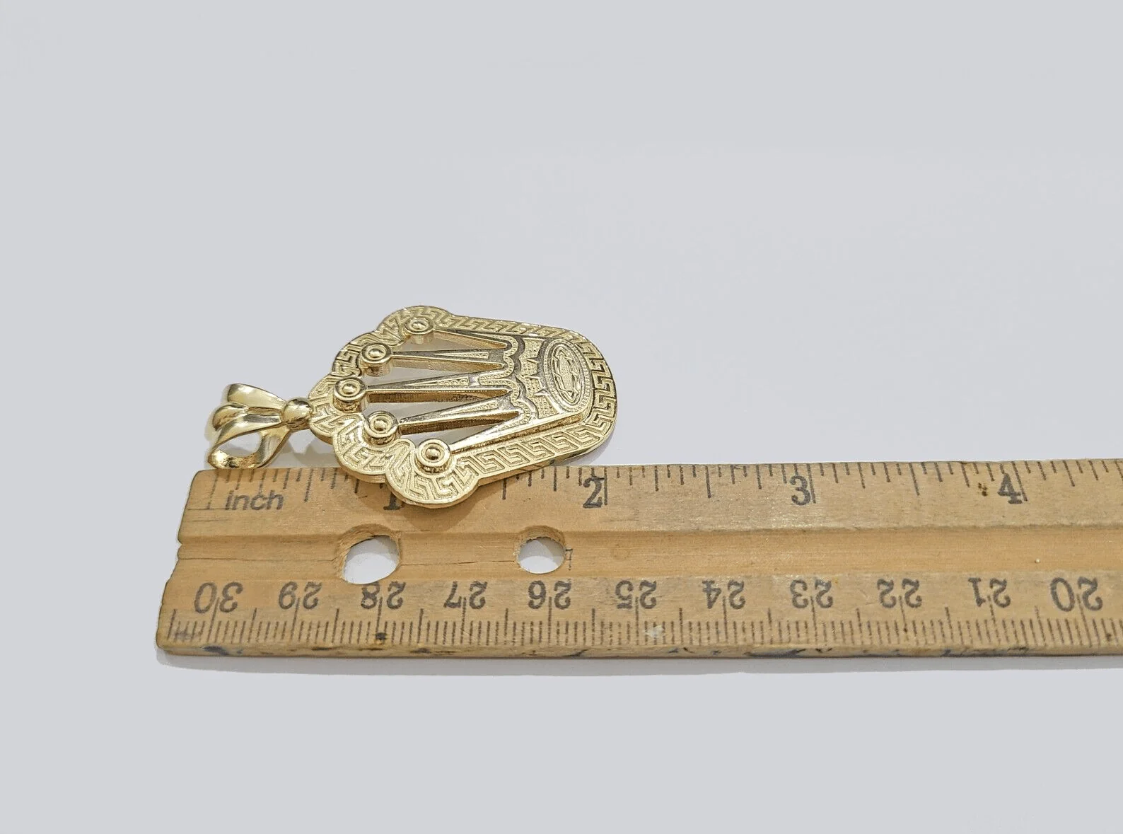 10k Yellow Gold Crown Charm Rope Chain 7mm 20'' Necklace Pendant 10kt Real - Image 15
