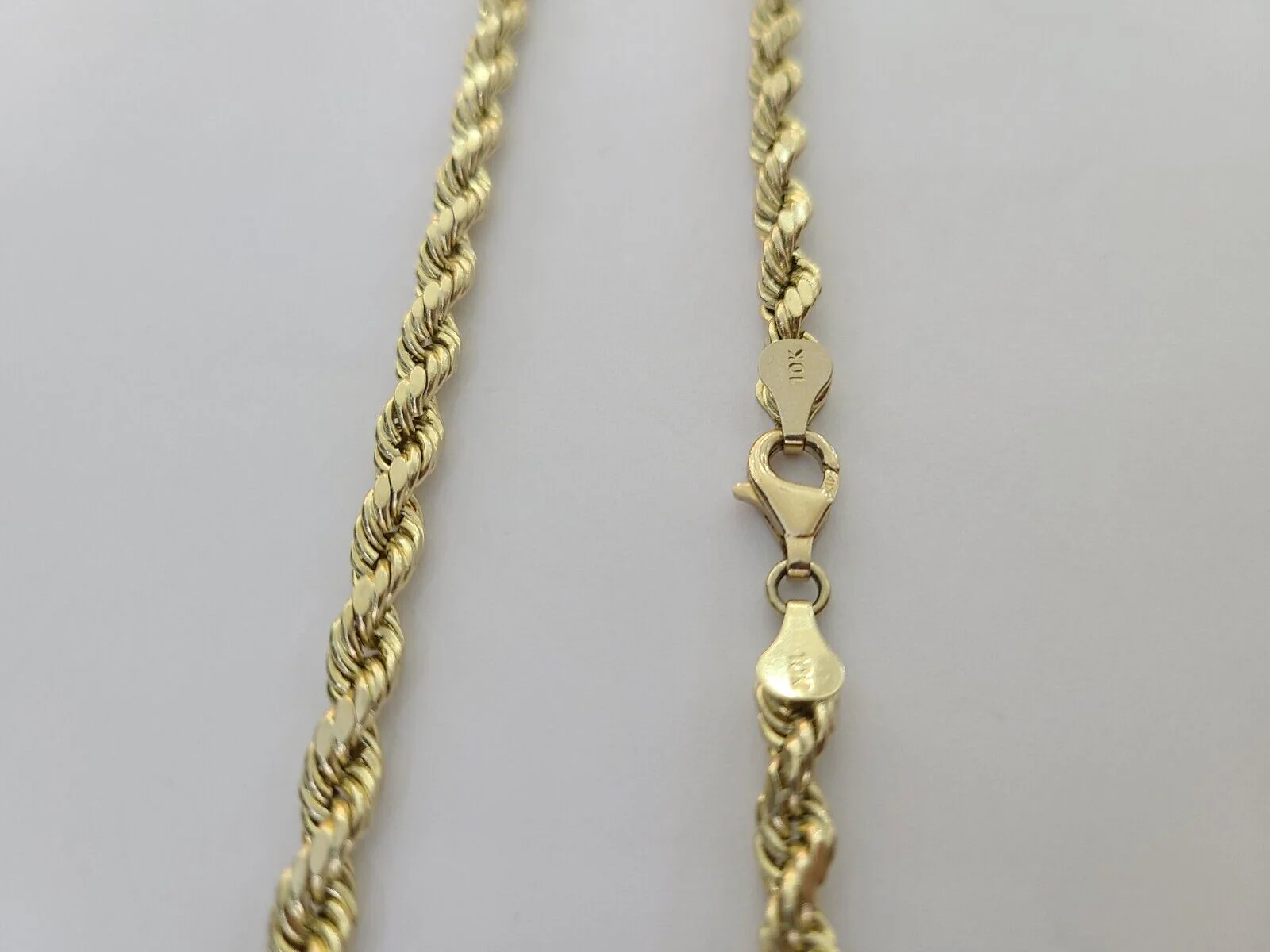 10K Yellow Gold Crown Pendent Charm 6mm Rope Chain 22" - Image 6