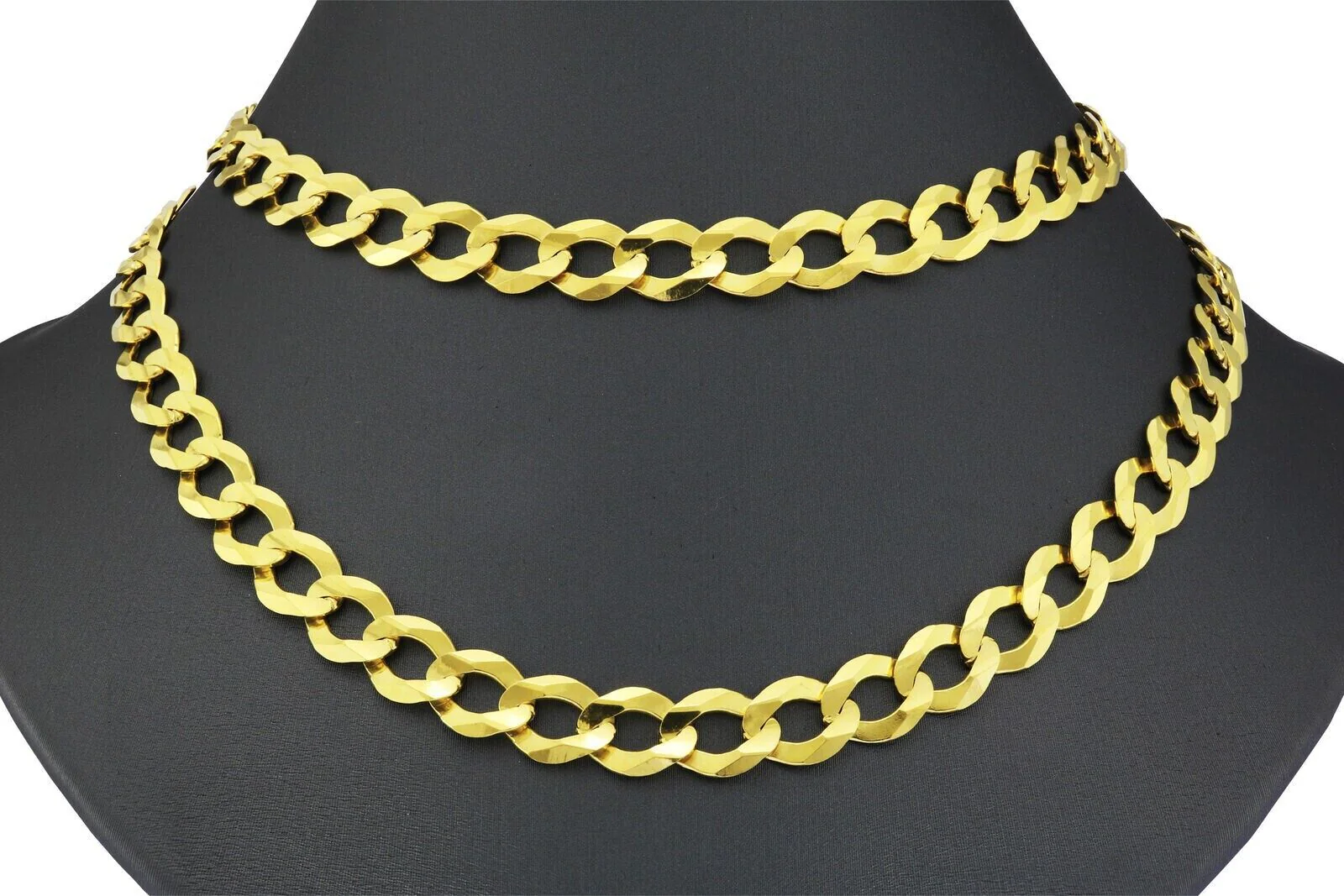 10k Yellow Gold Cuban Curb Link Chain 8mm Necklace 28'' Real 10kt Lobster Lock - Image 3