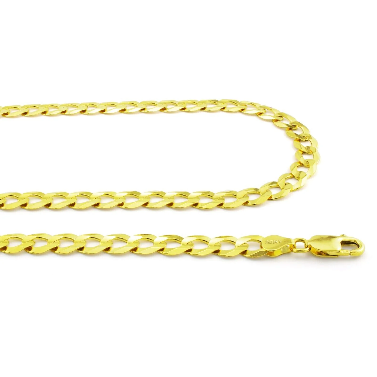 10k Yellow Gold Cuban Curb Link Chain 8mm Necklace 28'' Real 10kt Lobster Lock - Image 4