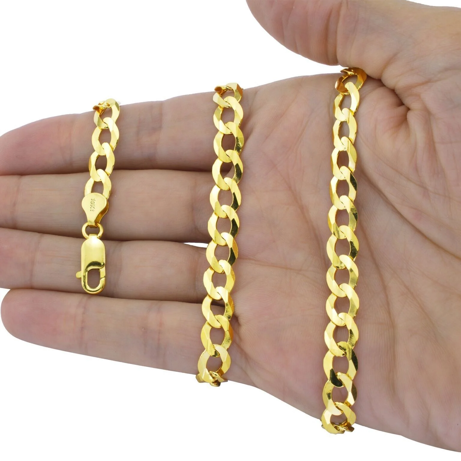 10k Yellow Gold Cuban Curb Link Chain 8mm Necklace 28'' Real 10kt Lobster Lock - Image 8