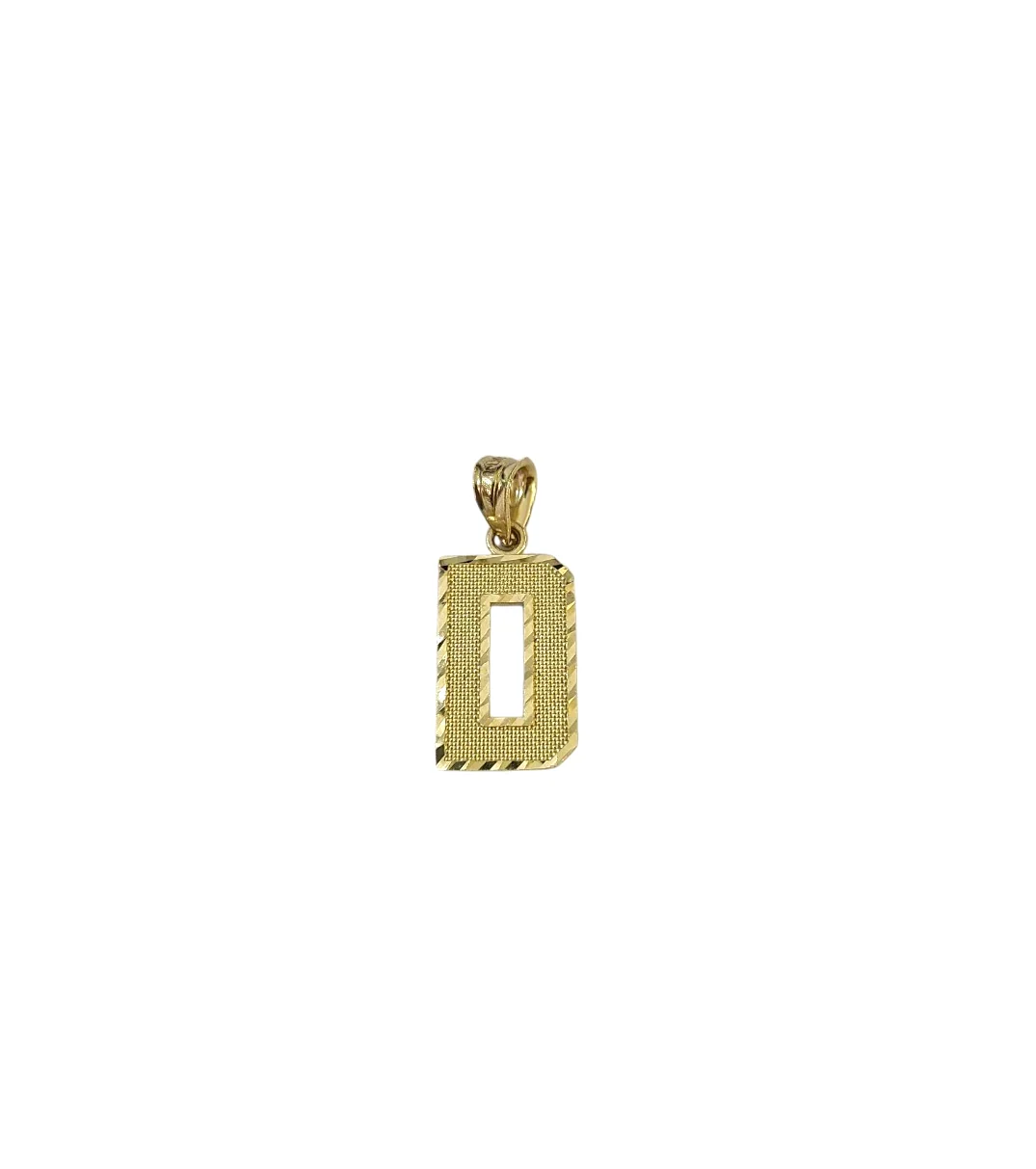 10K Yellow Gold D Initial Charm Pendant Alphabet Real 10kt Men Women - Image 3