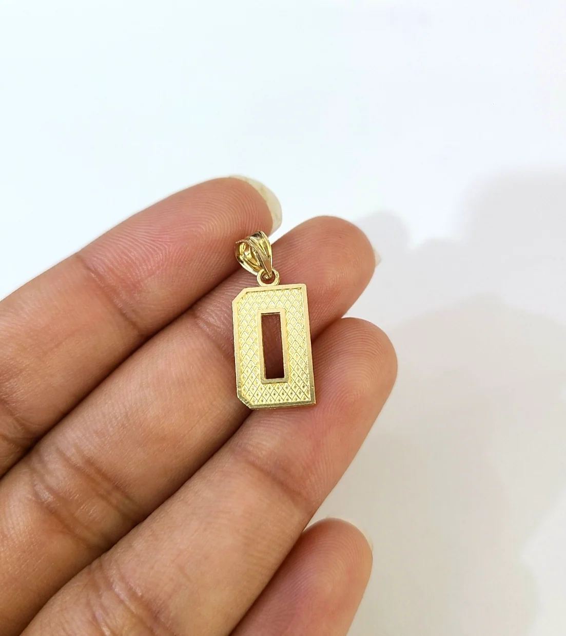 10K Yellow Gold D Initial Charm Pendant Alphabet Real 10kt Men Women - Image 5