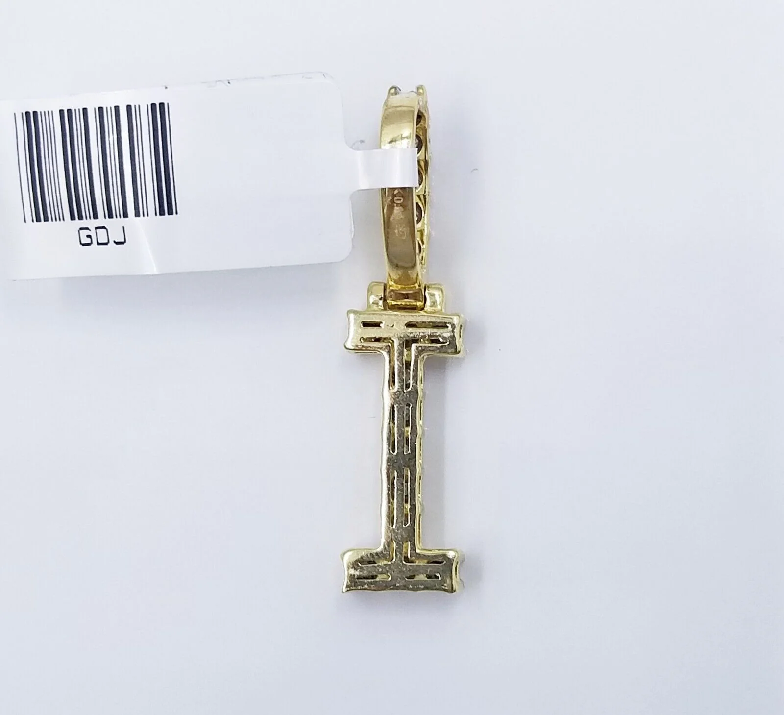 10k Yellow Gold Diamond Letter A-Z Initial Charm Pendant Real Diamond - Image 25