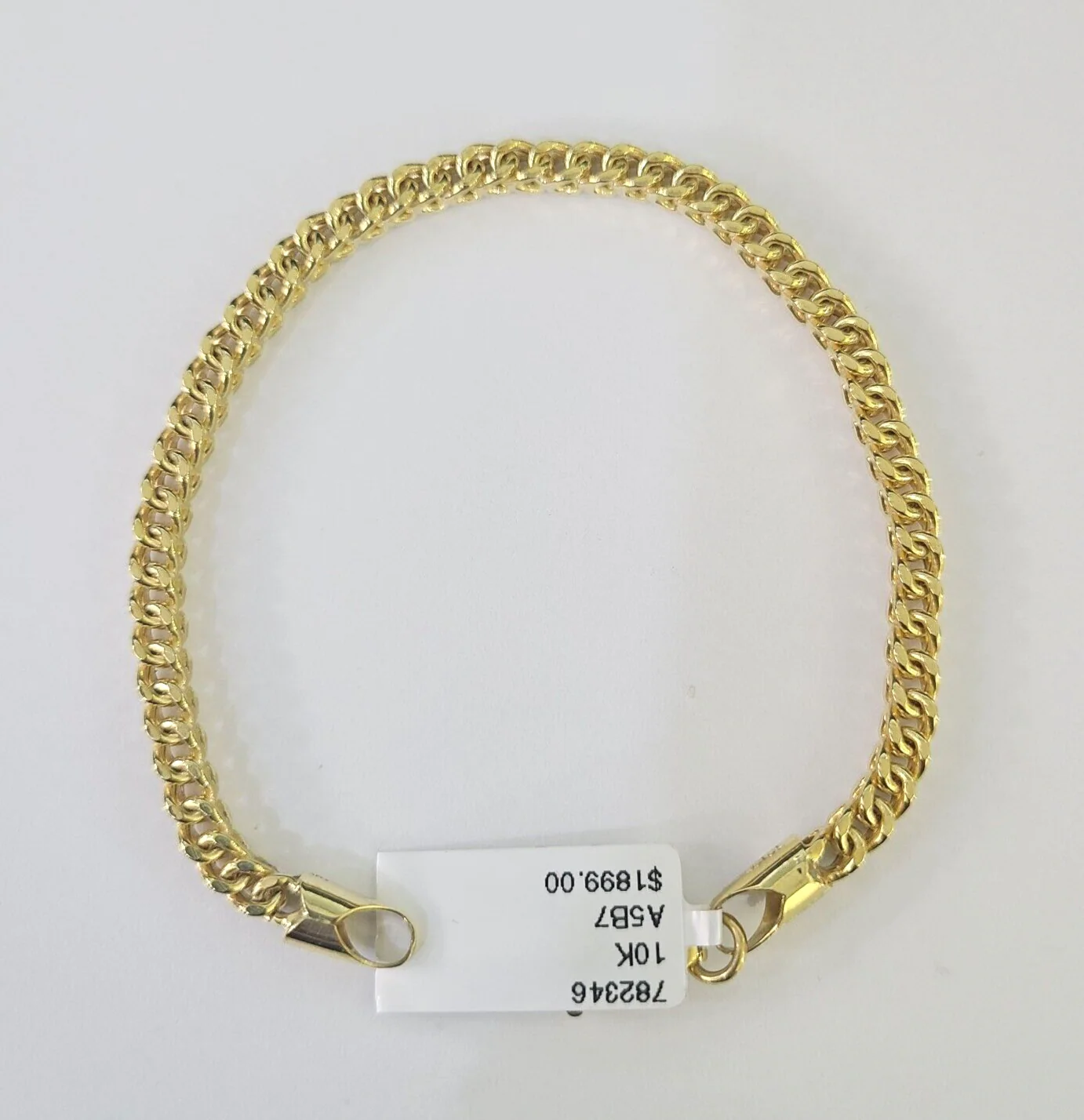 10k Yellow Gold Franco Bracelet 3mm 7.5" Inch Men Women Link Real