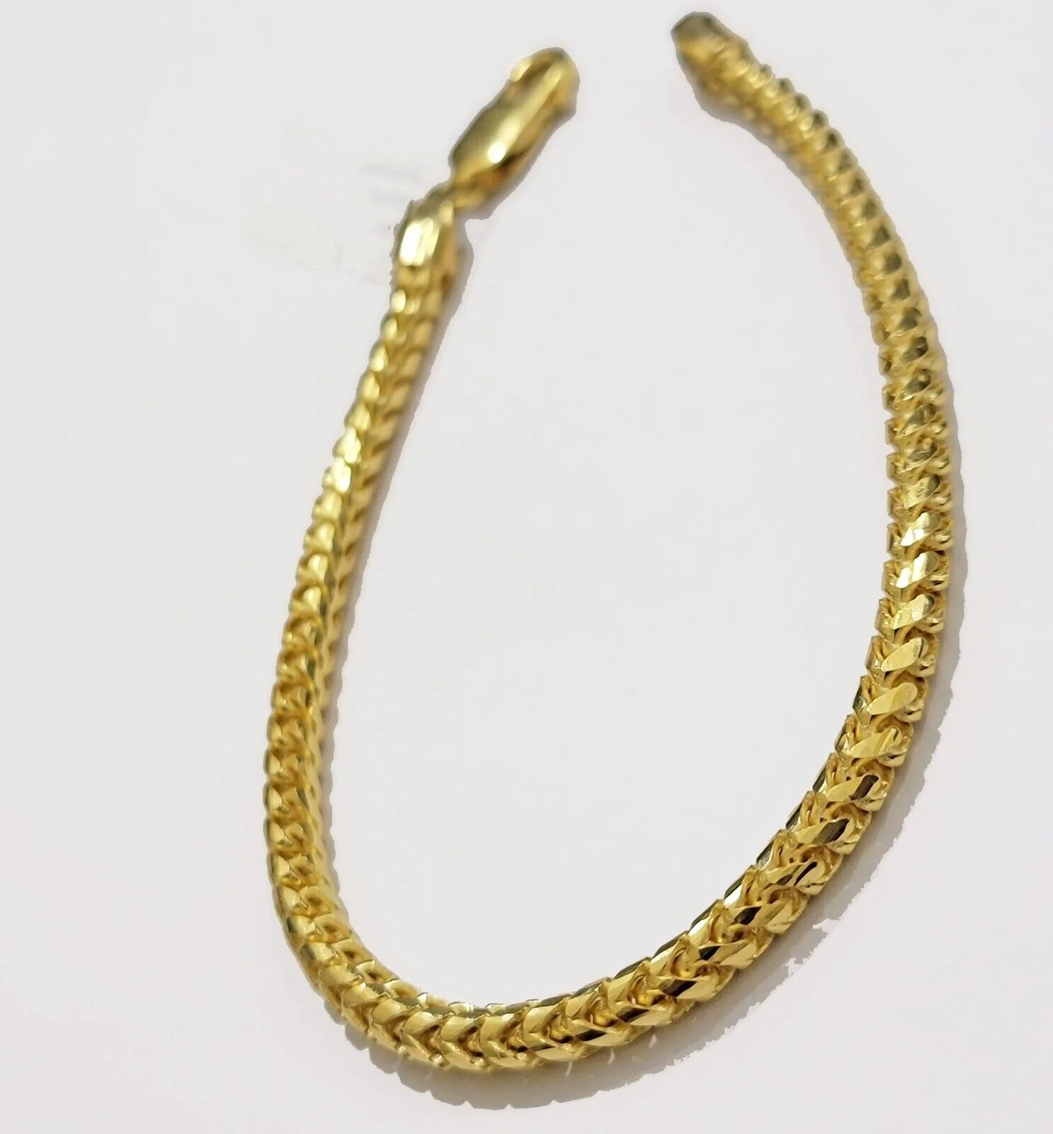 10k Yellow Gold Franco Bracelet Solid 4mm 8.25" Authentic 10KT , STRONG REAL - Image 5