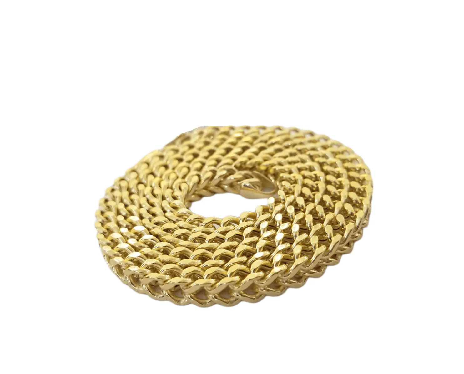 10k Yellow Gold Franco Chain 22 24 26 28" Inch Real Gold 7mm Box Necklace - Image 5