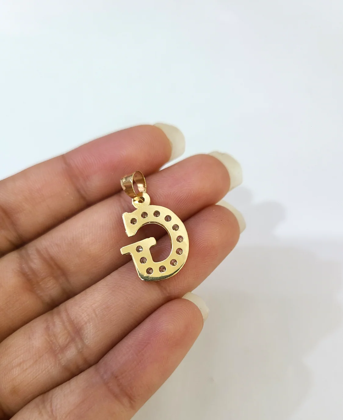 10K Yellow Gold G Initial Charm Pendant Alphabet Real 10kt Men Women - Image 5
