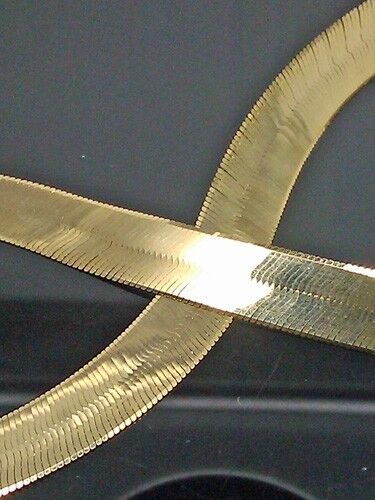 10k Yellow Gold Herringbone chain Necklace 24" 10mm,Lobster lock, 10kt Real Gold - Image 4