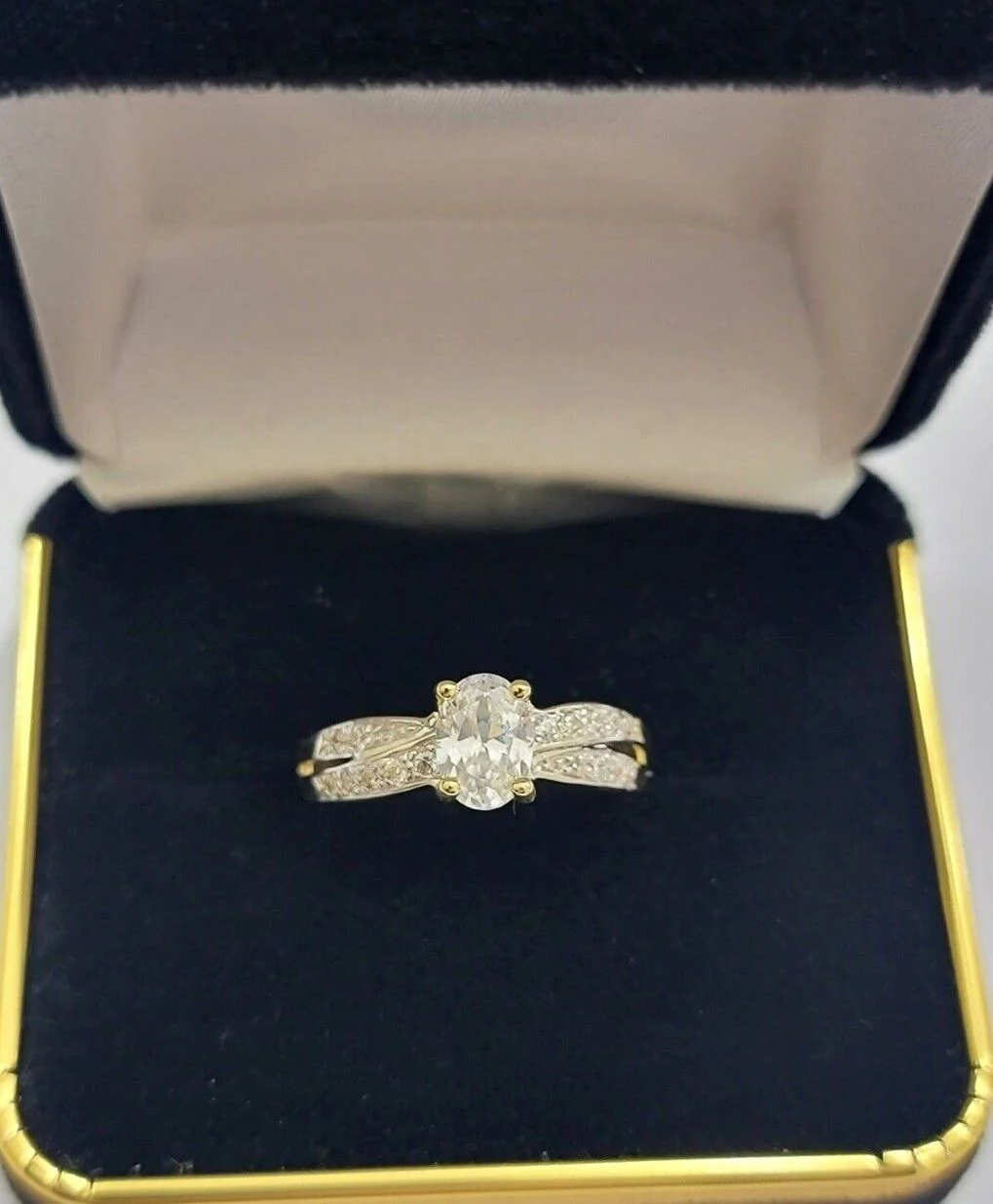 10k Yellow Gold Ladies Solitaire Ring For Womens Casual Band SALE Real Brand New Ring Sizes 6,7,8,9,10,11 & 12