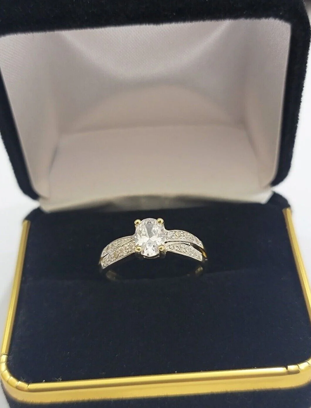 10k Yellow Gold Ladies Solitaire Ring For Womens Casual Band SALE Real Brand New Ring Sizes 6,7,8,9,10,11 & 12 - Image 3