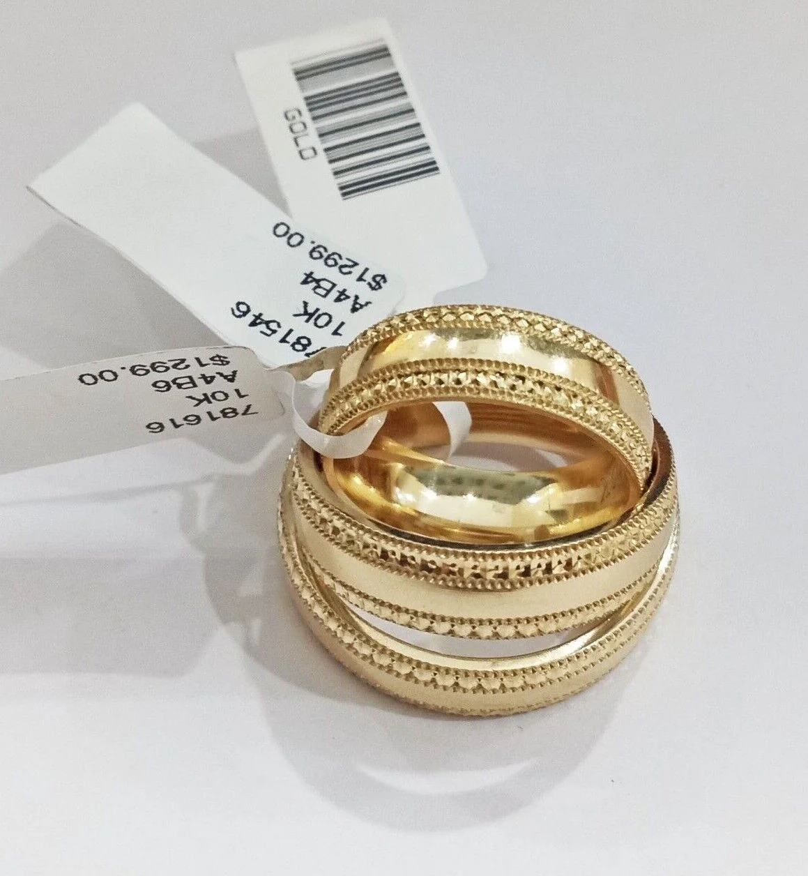10k Yellow Gold Mens Band Engagement Wedding Ring Real 10kt gold Ring Sizes 6,7,8,9,10,11 & 12 - Image 6
