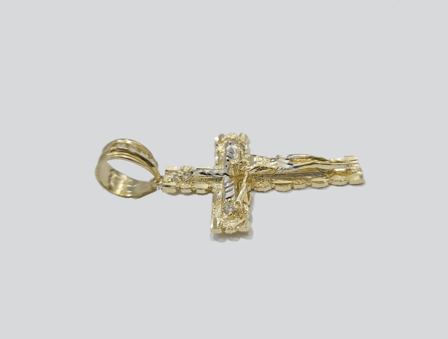 10k Yellow Gold Miami Cuban Chain 5mm 24" inch Necklace Jesus Cross Charm Real - Image 7