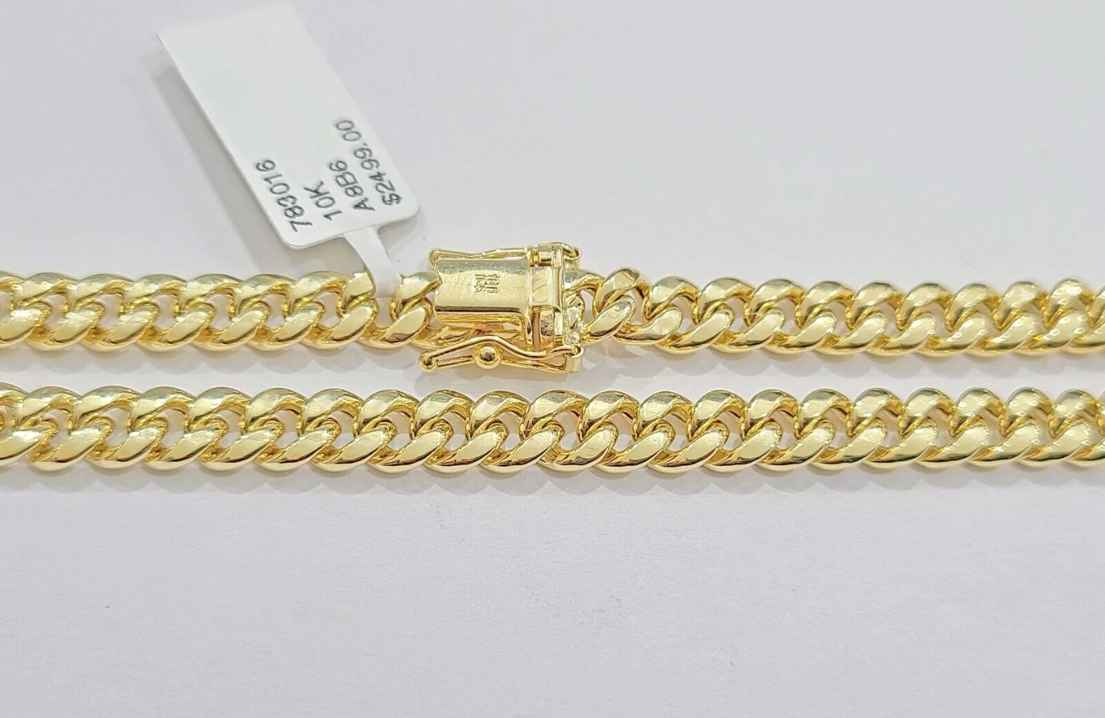 10k Yellow Gold Miami Cuban Link Bracelet 8.5" inch 7mm Real 10kt Box Lock Men - Image 6