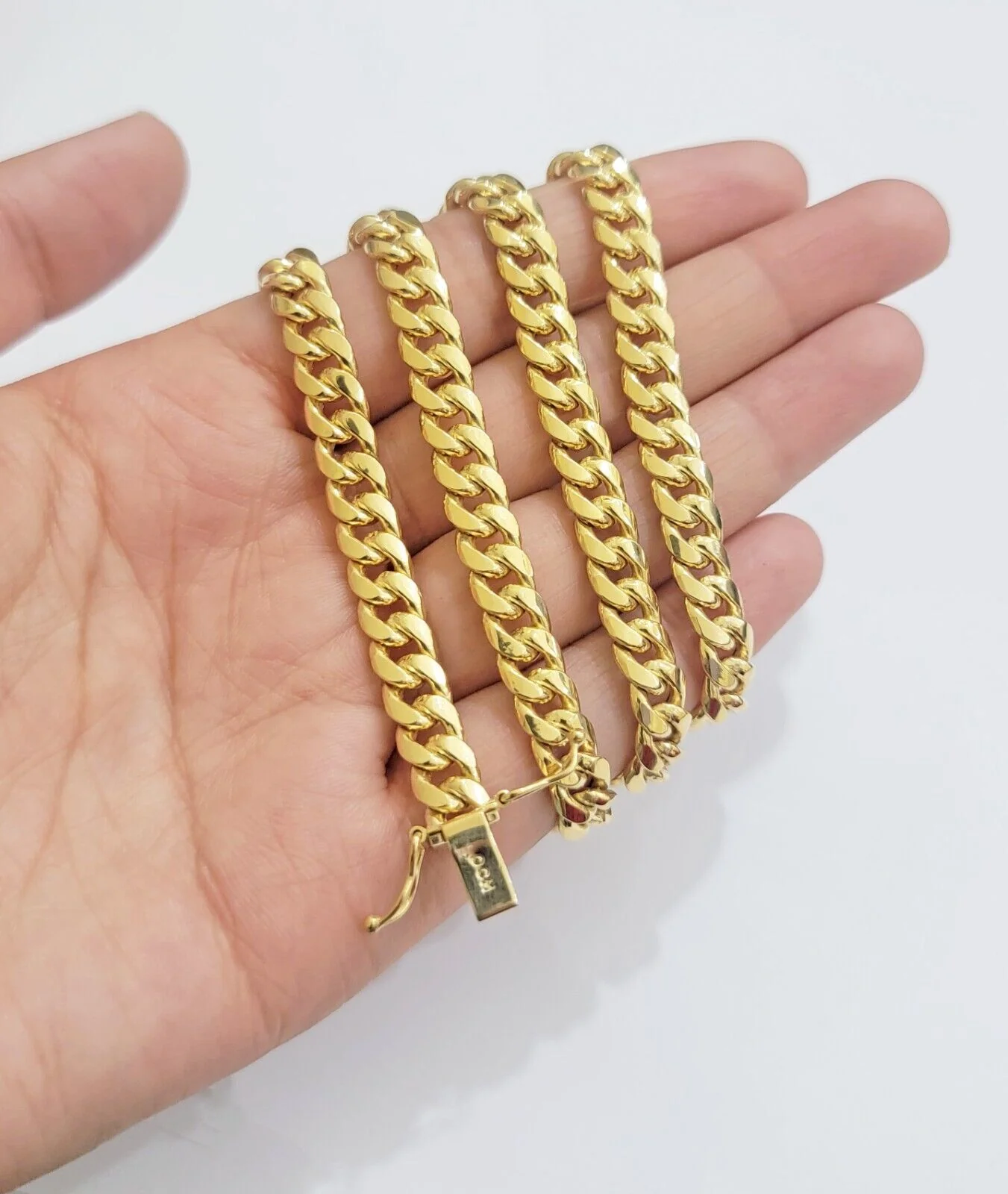 10k Yellow Gold Miami Cuban Link Chain Box Necklace 6mm 20-24 Inch Real - Image 5