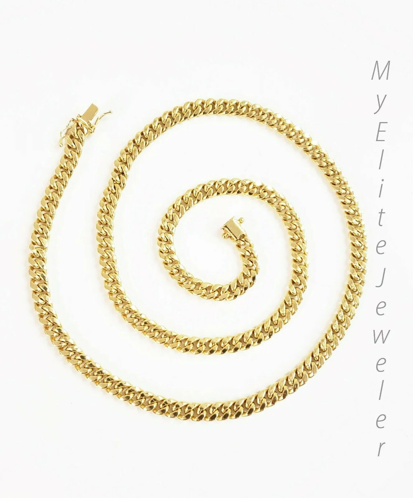 10k Yellow Gold Miami Cuban Link Chain necklace 6mm 26" inch Box Lock REAL 10KT - Image 5