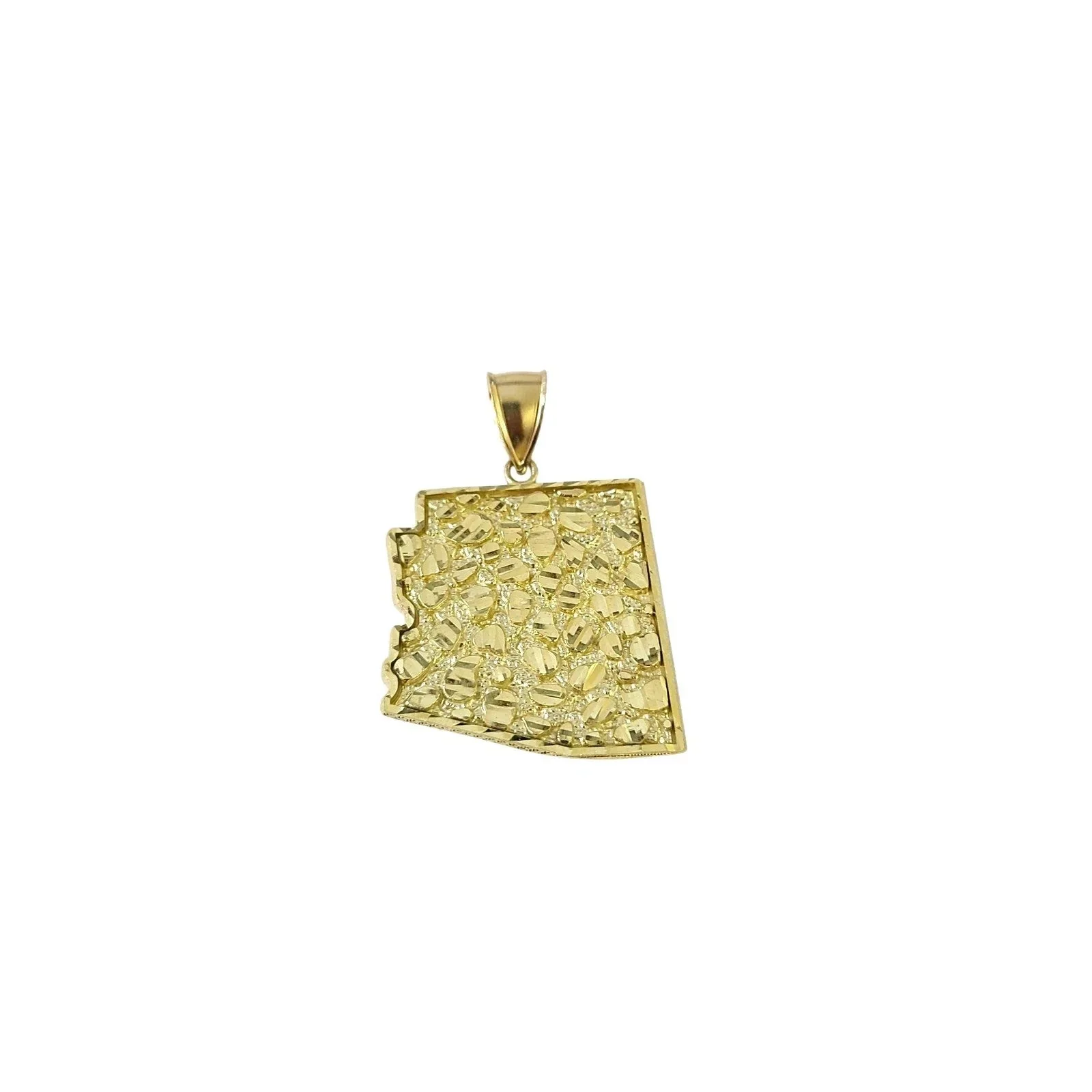 10K Yellow Gold Miami Cuban Link Chain Set Arizona Map Charm Pendant 4.5mm 18-28 - Image 5